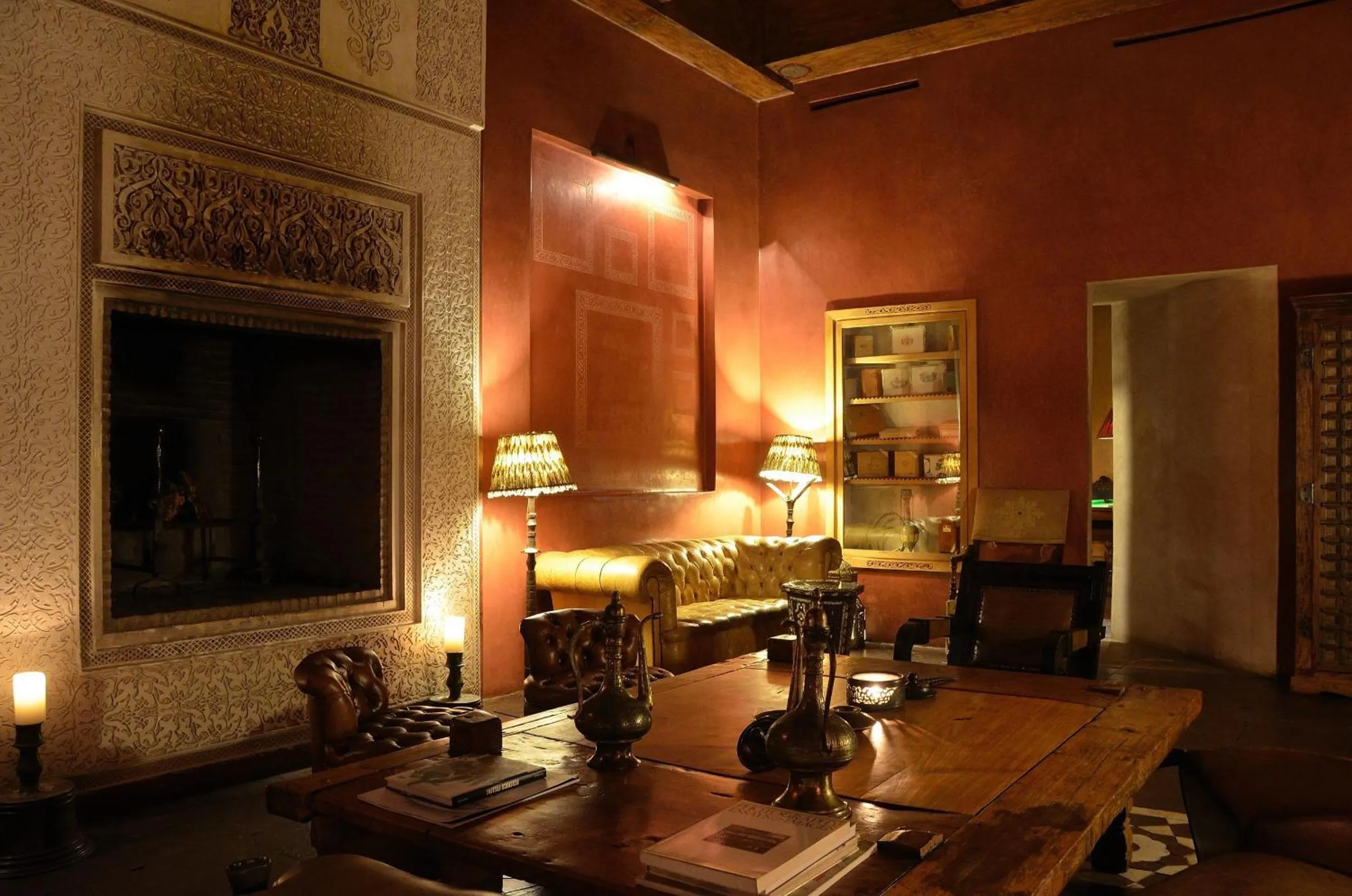Seating area in Ksar Char-Bagh Small Luxury Hotels