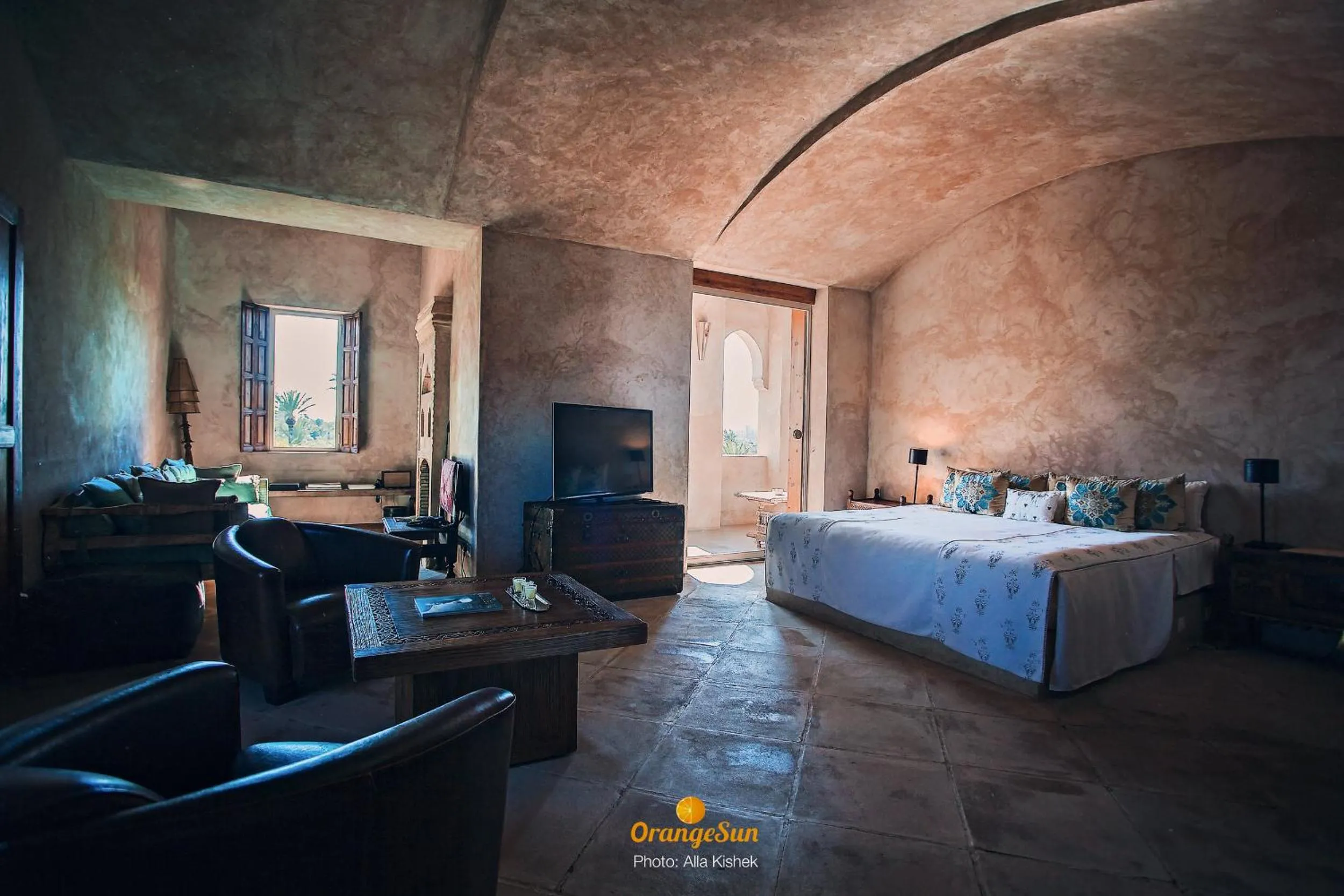 Bed in Ksar Char-Bagh Small Luxury Hotels