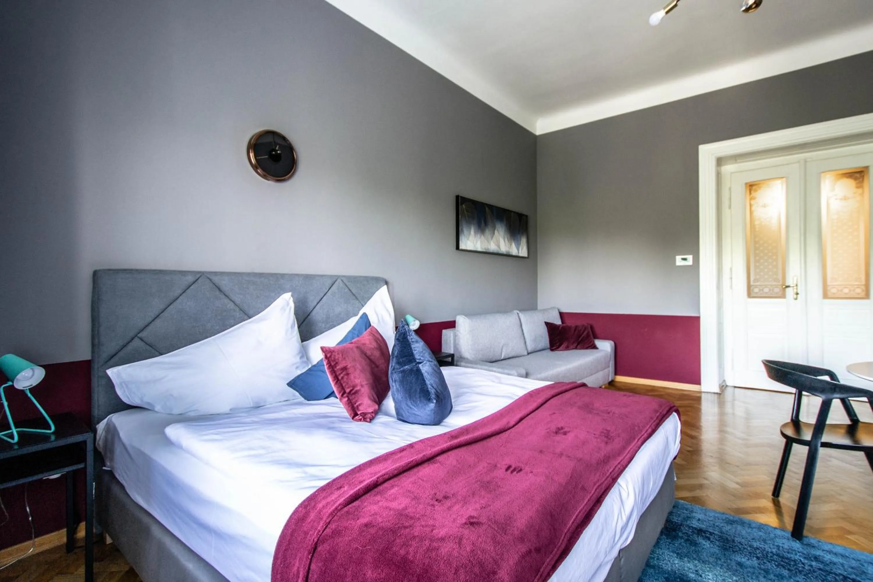 Decorative detail, Bed in Garden Apartments