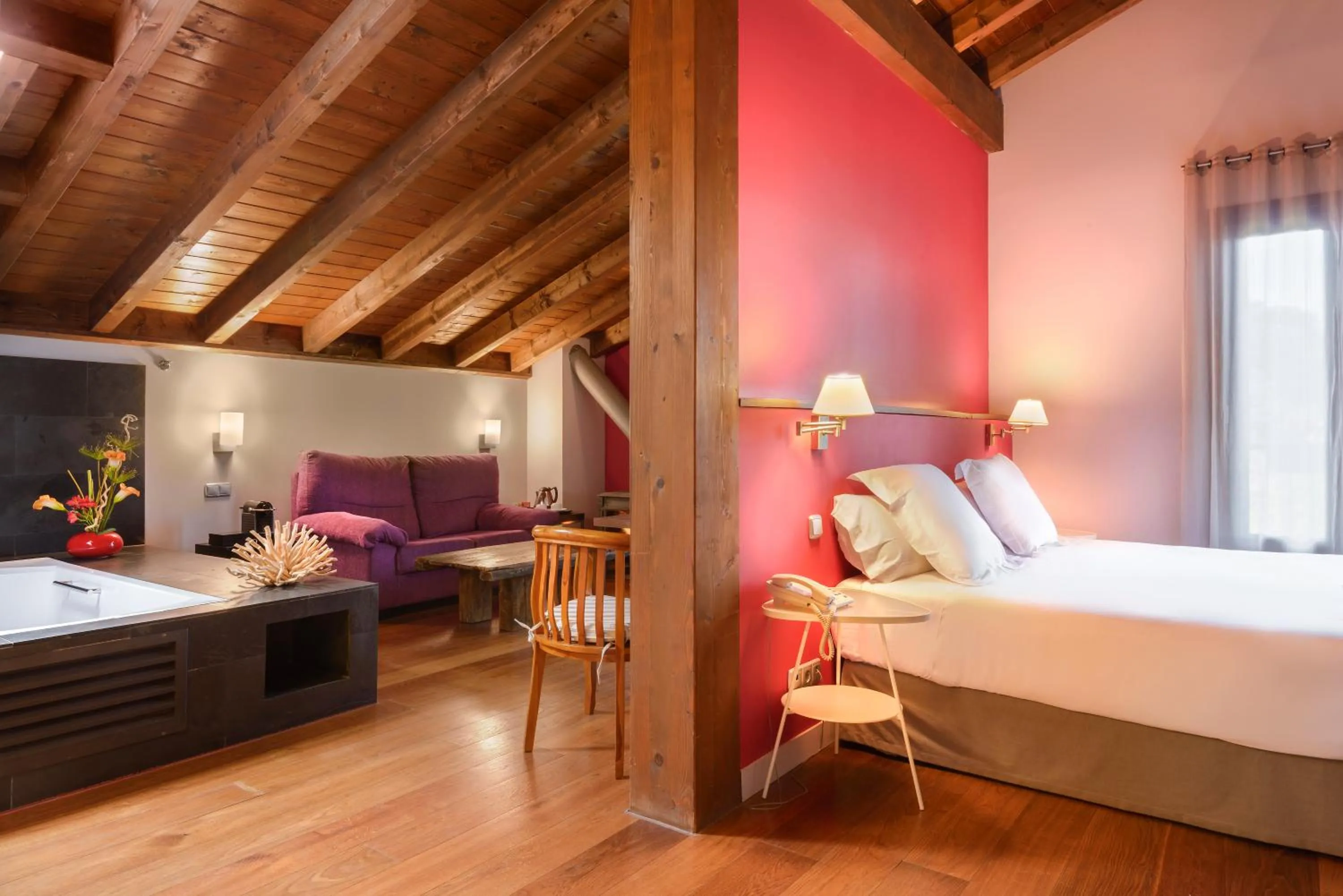 Bed in Hotel Rural Iribarnia