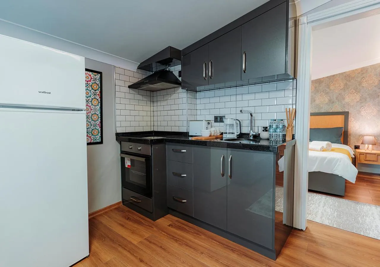 Coffee/tea facilities, Bed in Umut Apartments