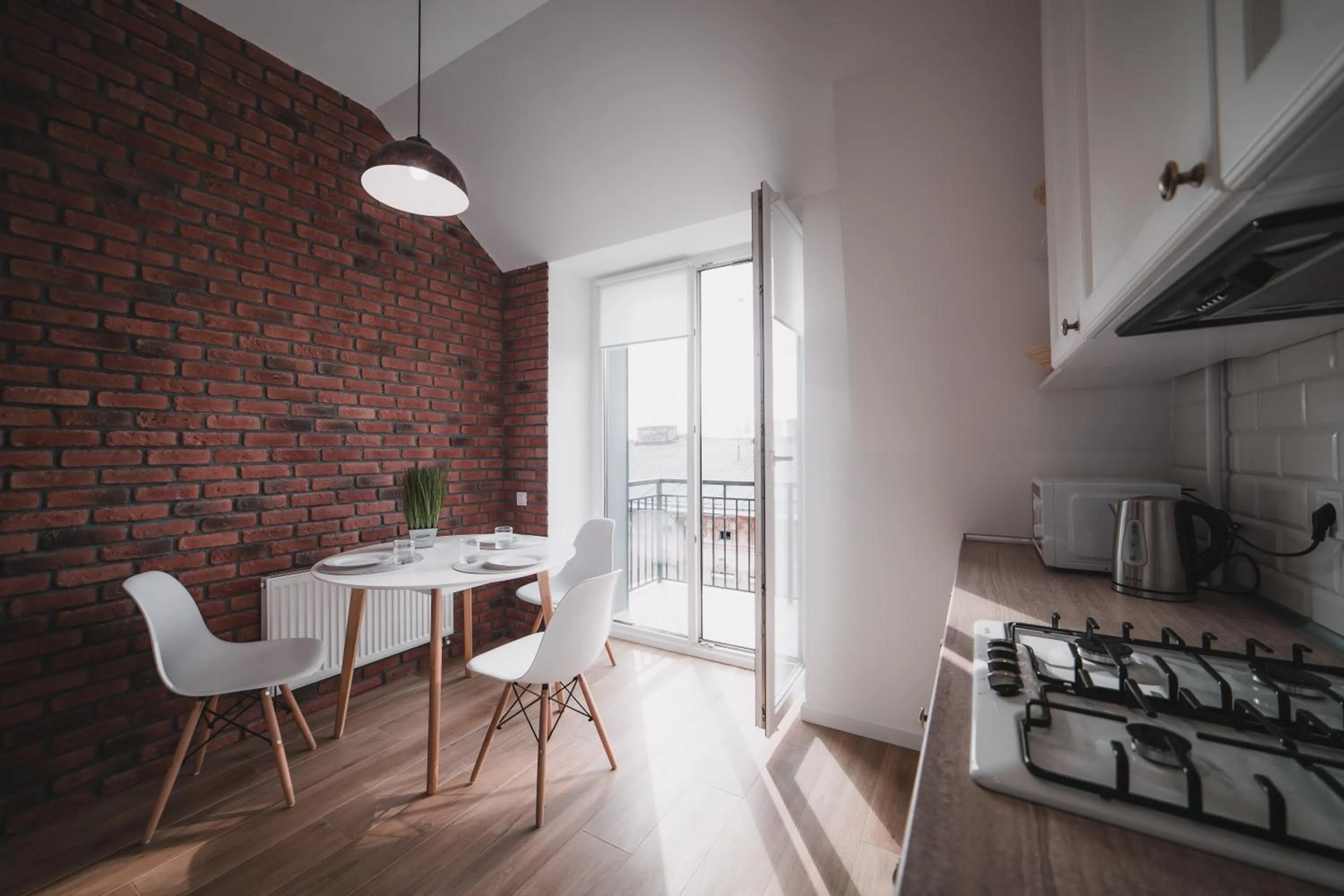 Dining area in Kostjukowski Apartments Lychakivska 70a