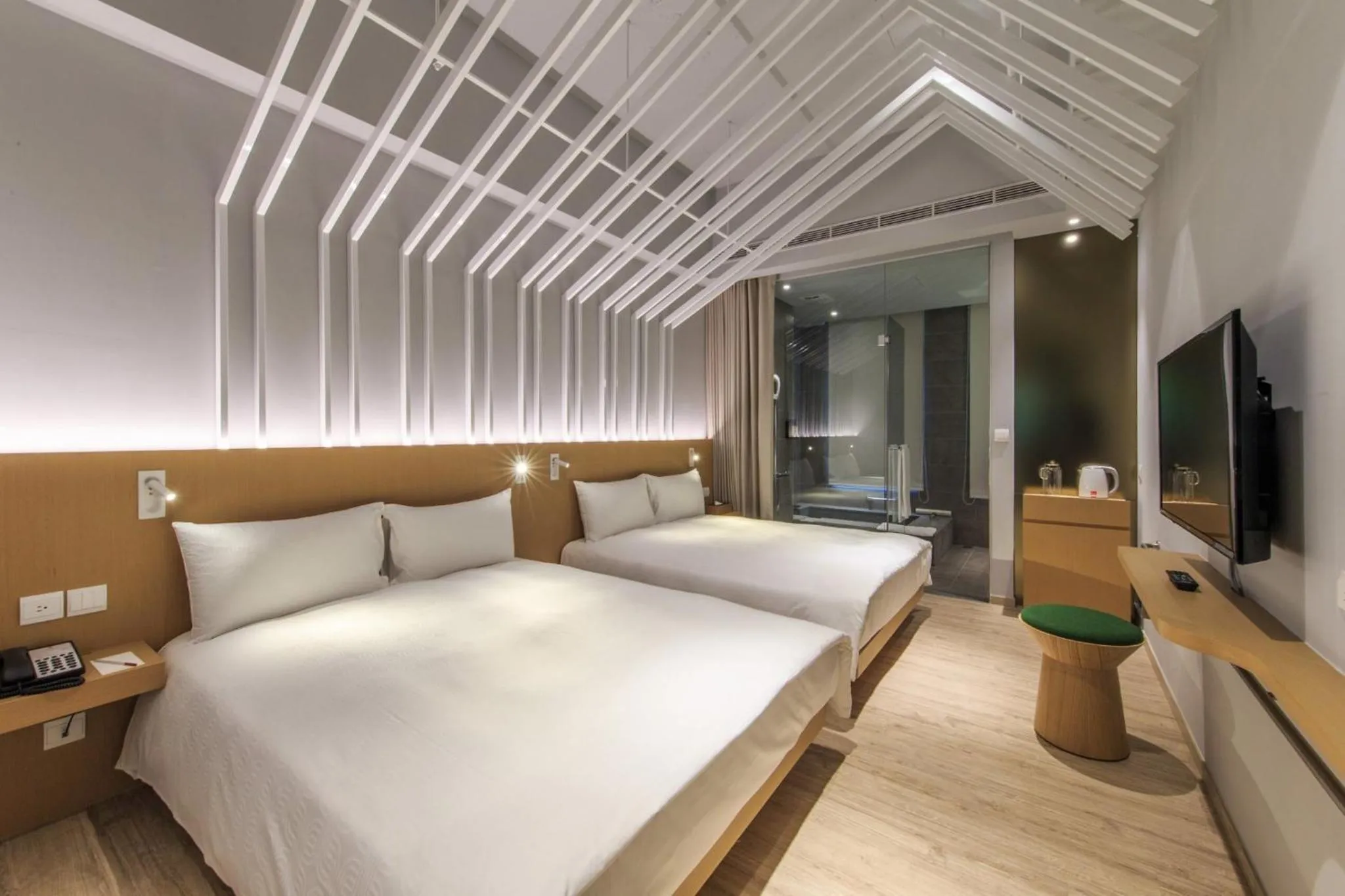 Bed in HOTEL PIN Jiaoxi