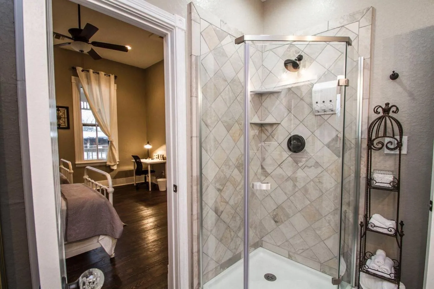 Shower in Wyoming St Restored Historic 2BR/1BA Downtown