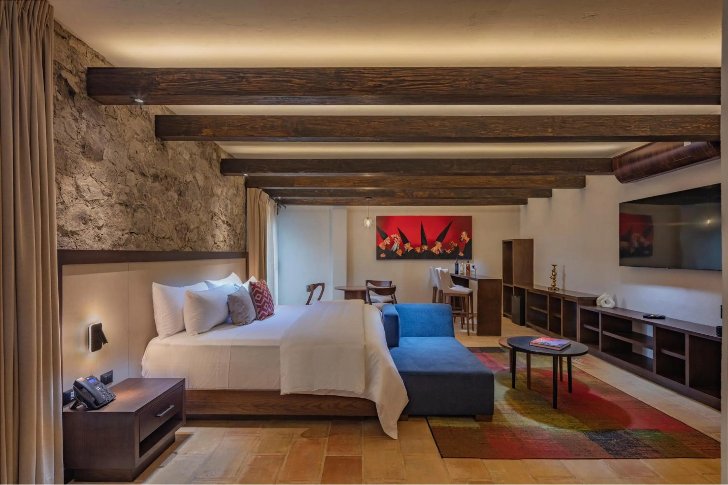 Bed in Hacienda Santo Cristo Hotel & Spa - Adults Only