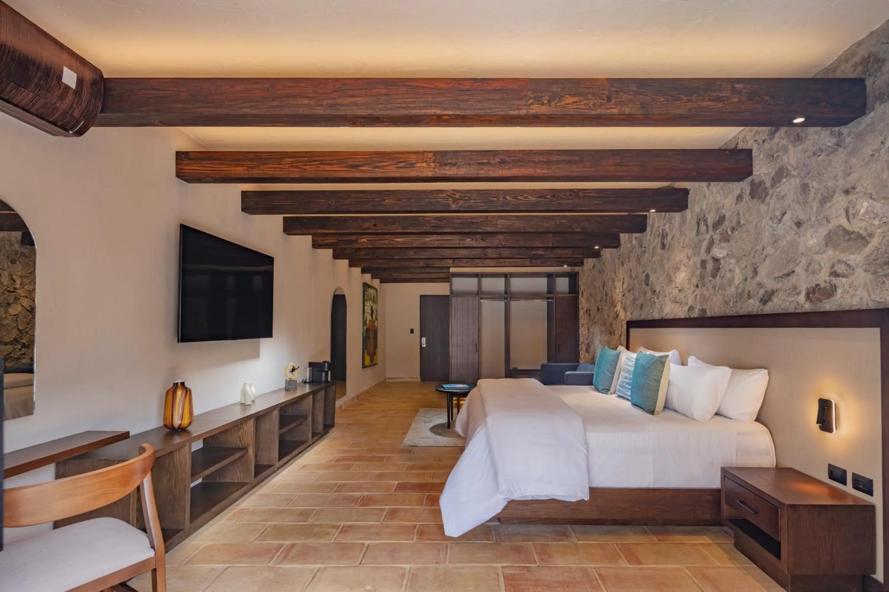 Bed in Hacienda Santo Cristo Hotel & Spa - Adults Only