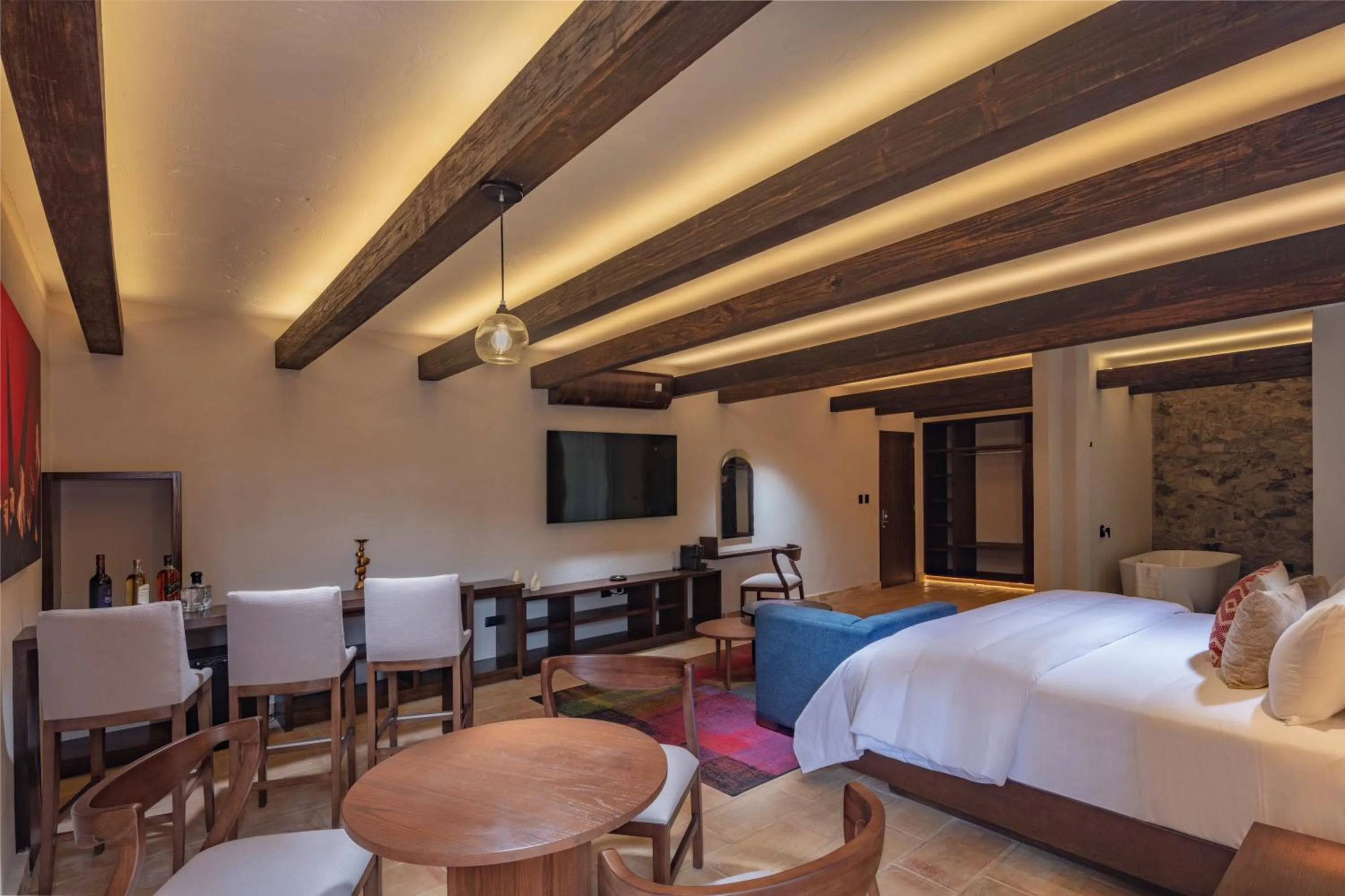 Bed in Hacienda Santo Cristo Hotel & Spa - Adults Only