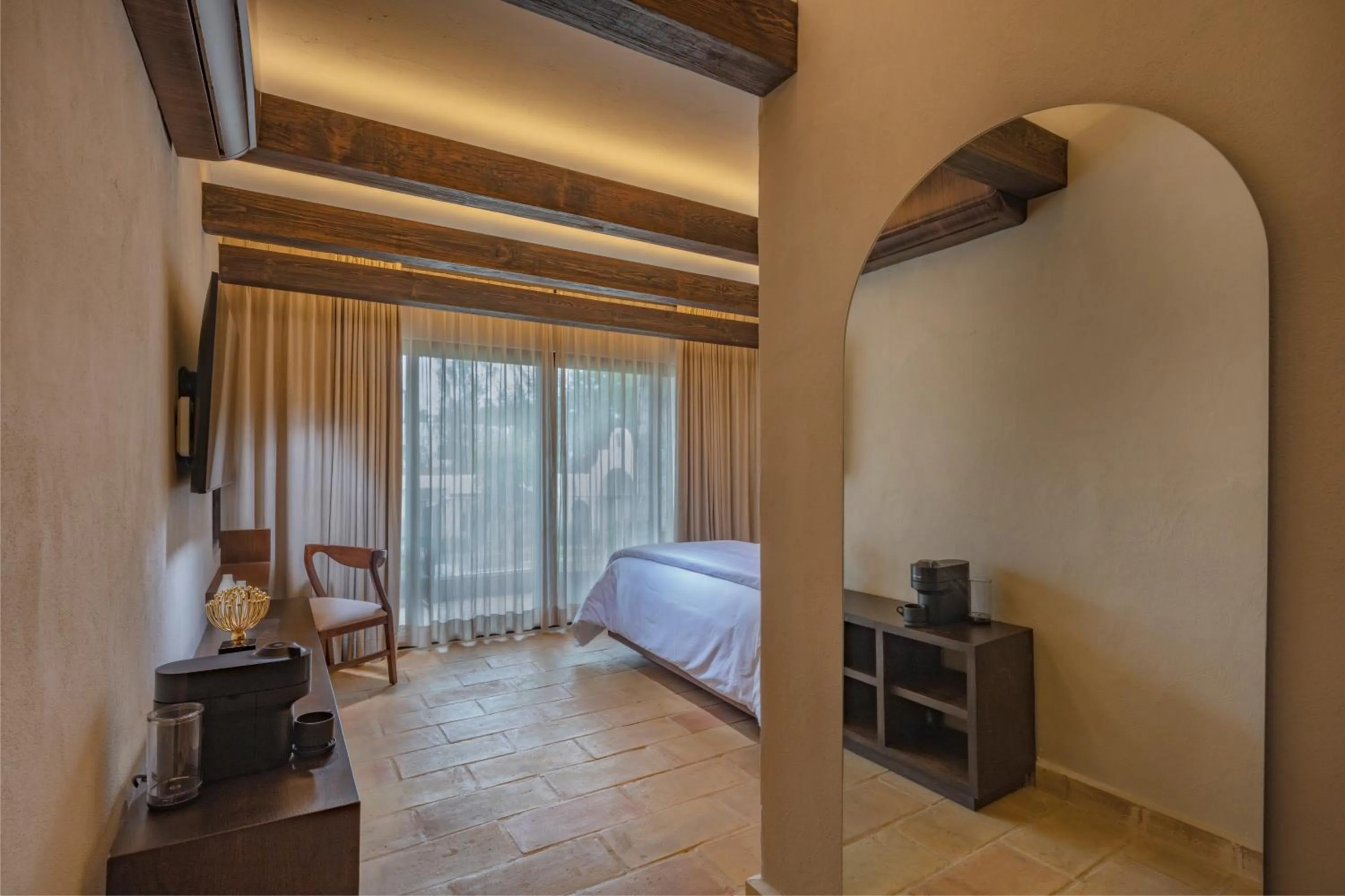 Bed in Hacienda Santo Cristo Hotel & Spa - Adults Only
