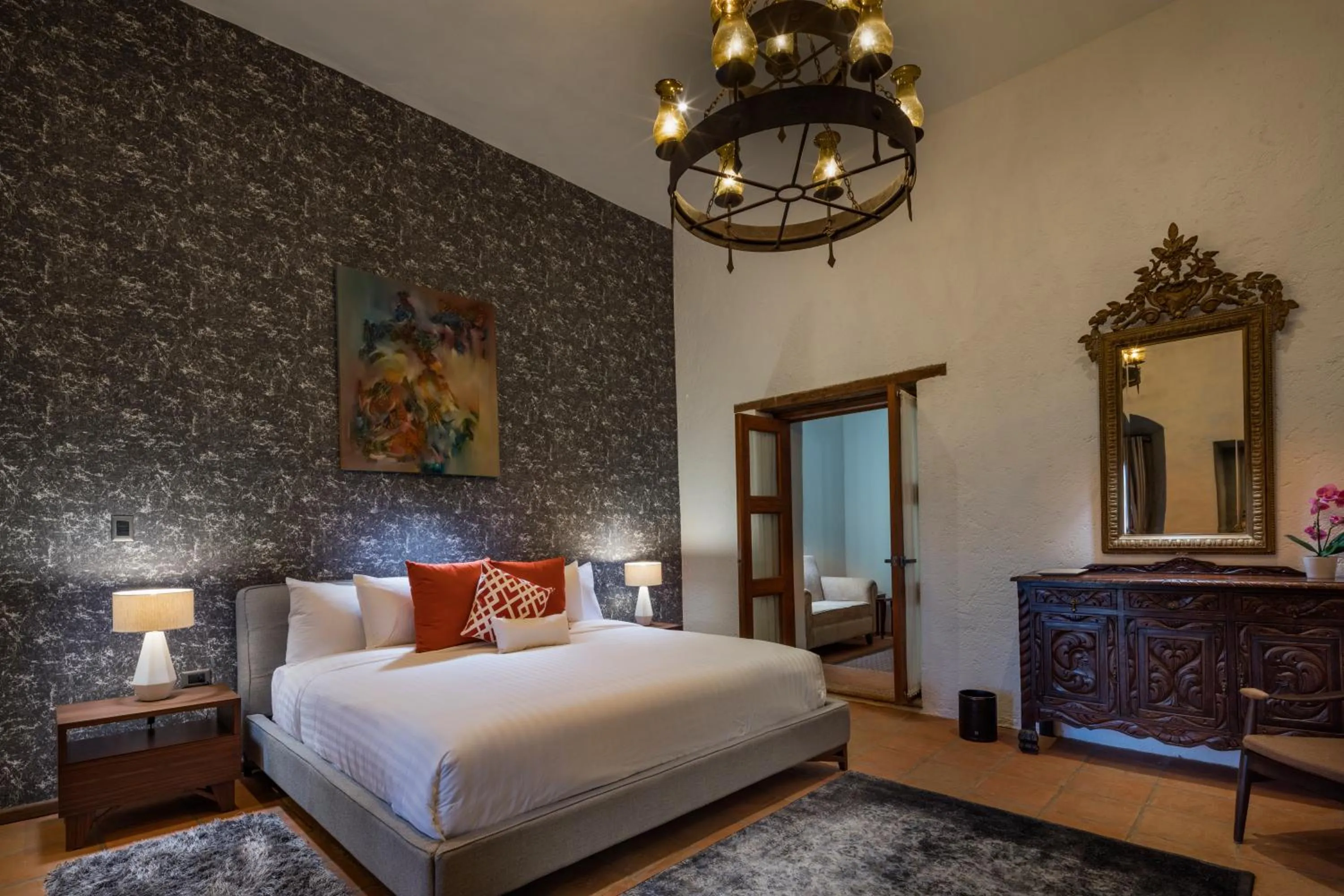 Bed in Hacienda Santo Cristo Hotel & Spa - Adults Only