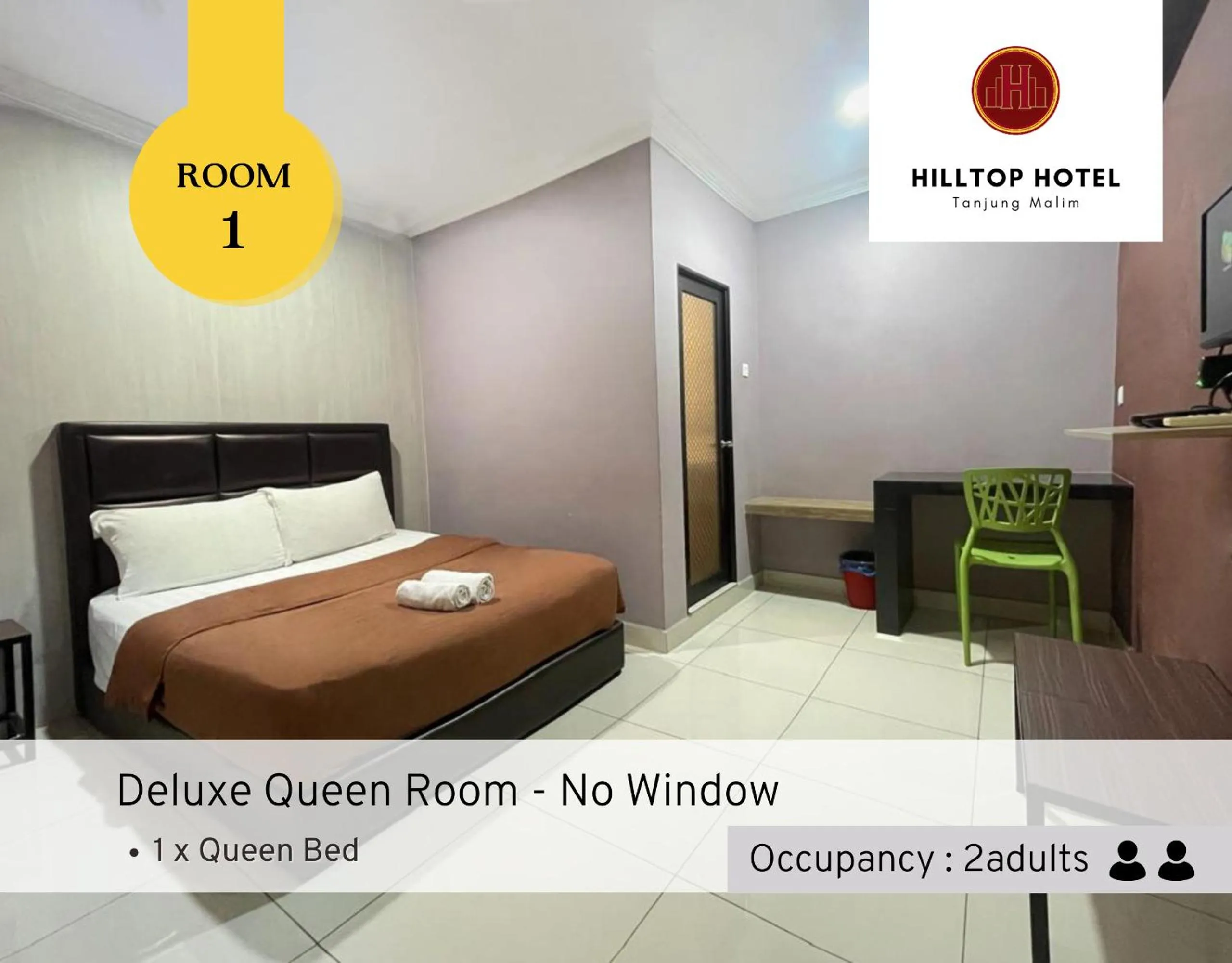 Bed in Hilltop Hotel Tanjung Malim