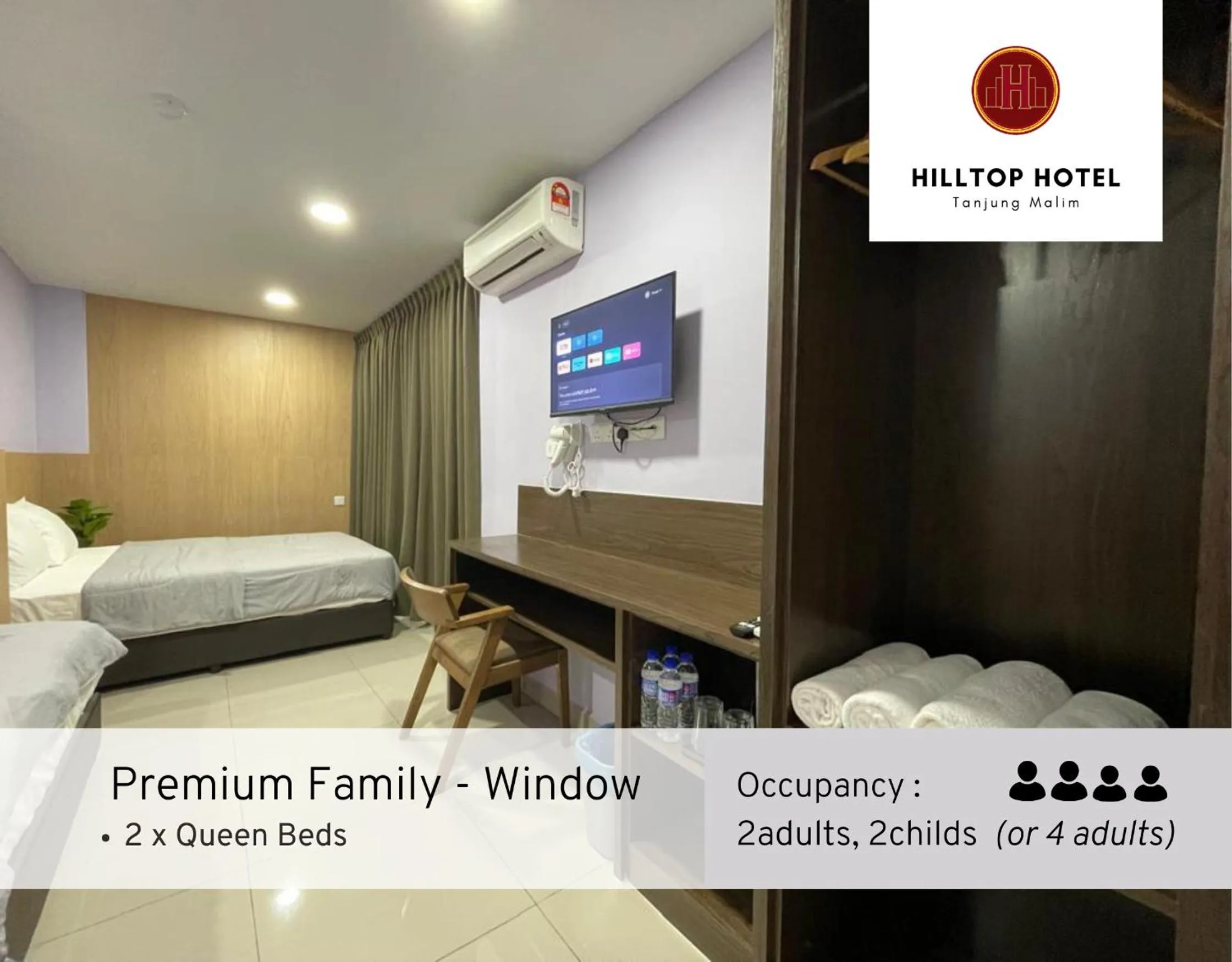 Bed in Hilltop Hotel Tanjung Malim