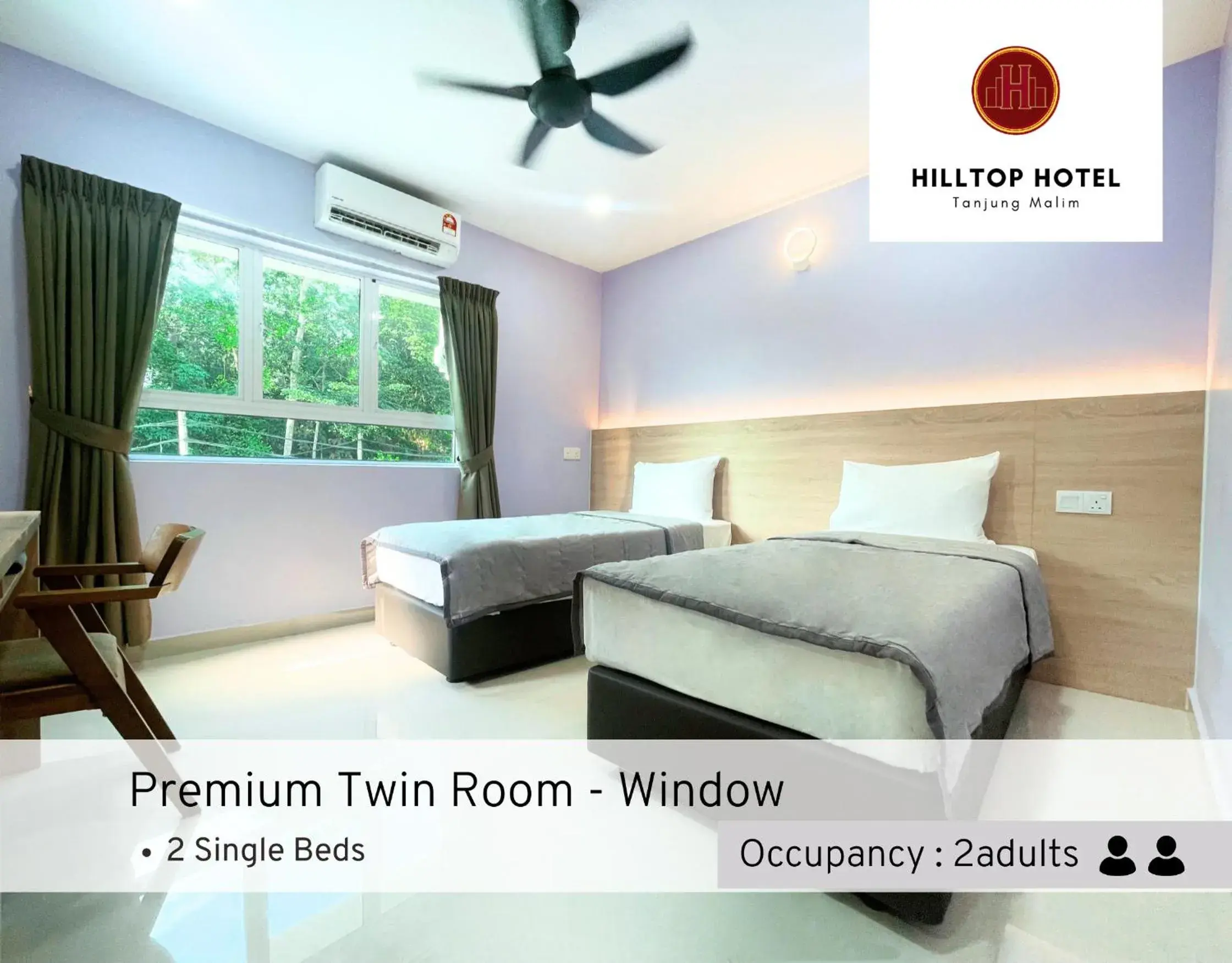 Superior VIP Twin - Window in Hilltop Hotel Tanjung Malim Superior VIP Twin - Window in Hilltop Hotel Tanjung Malim