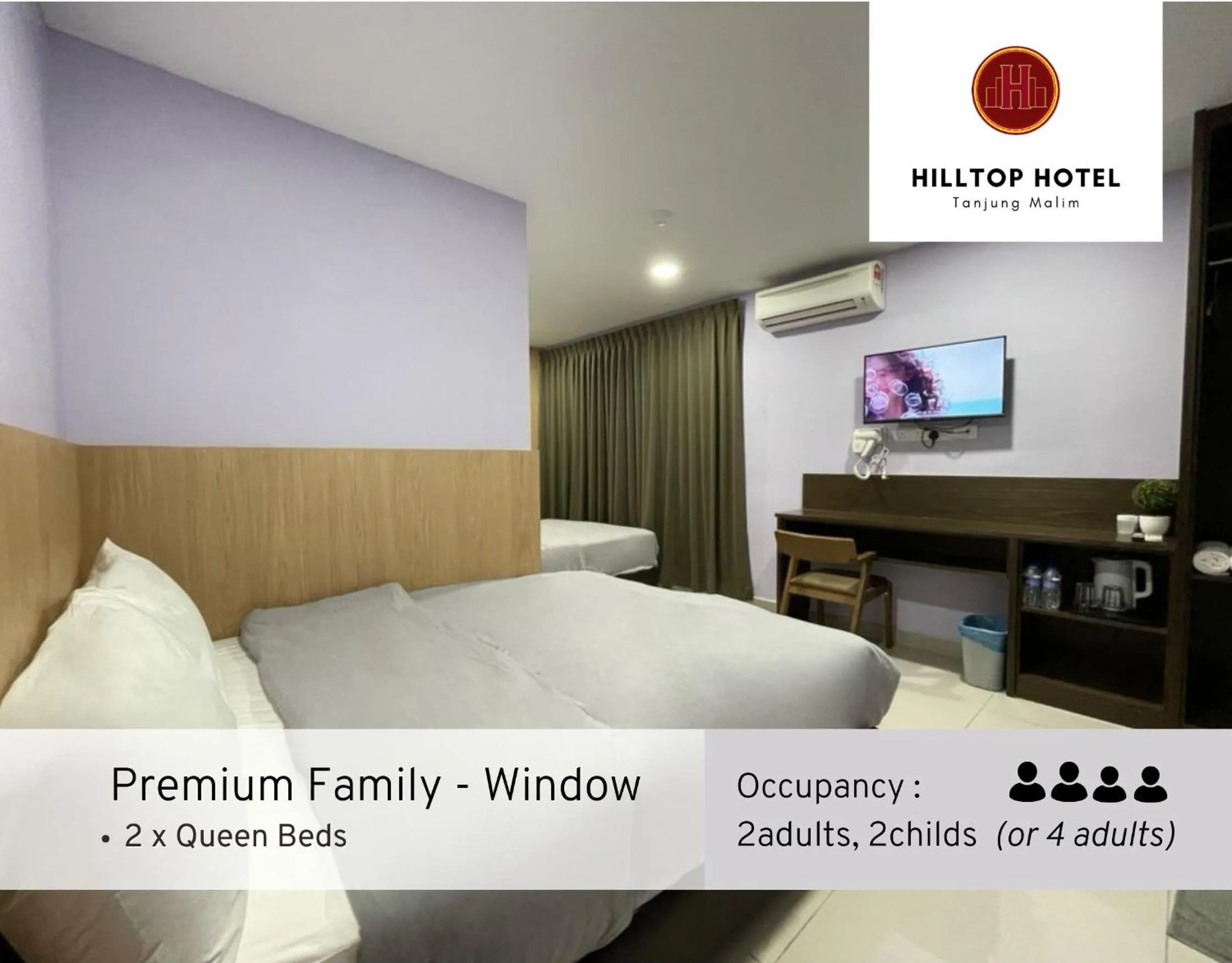Bed in Hilltop Hotel Tanjung Malim