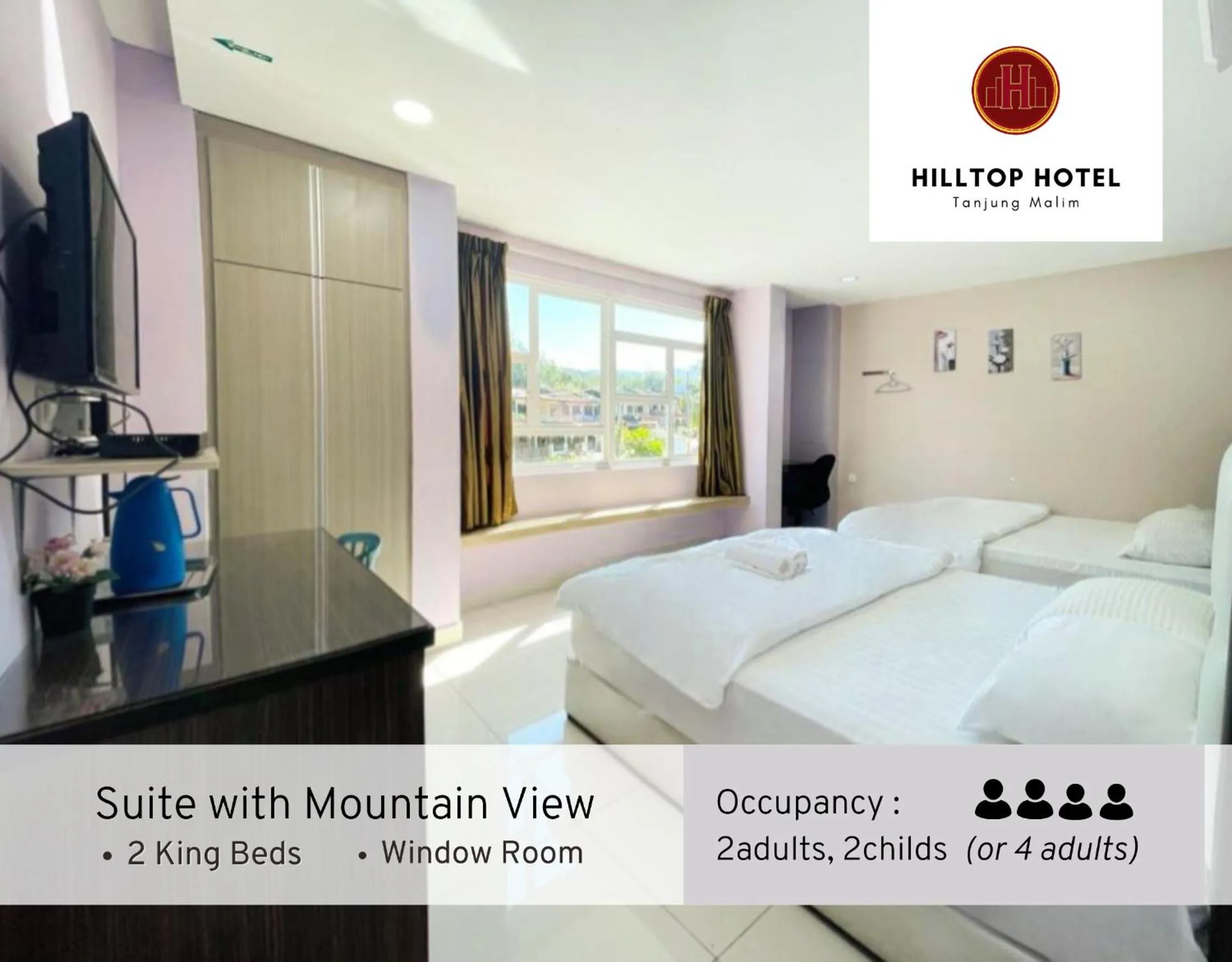 Bed in Hilltop Hotel Tanjung Malim