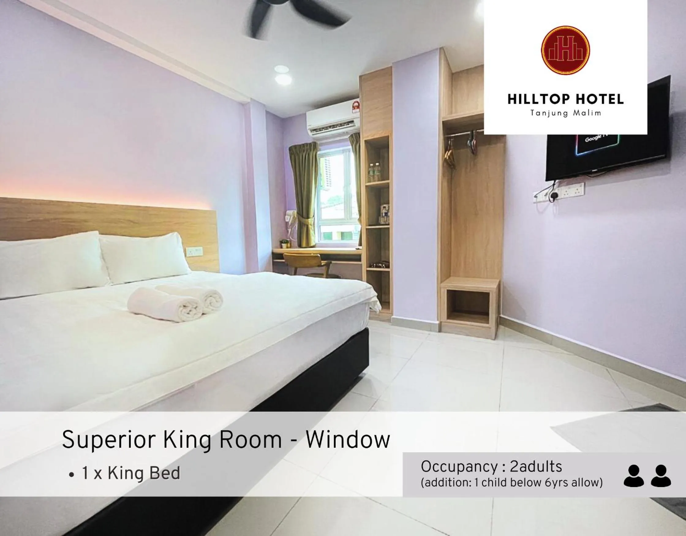 Bed in Hilltop Hotel Tanjung Malim