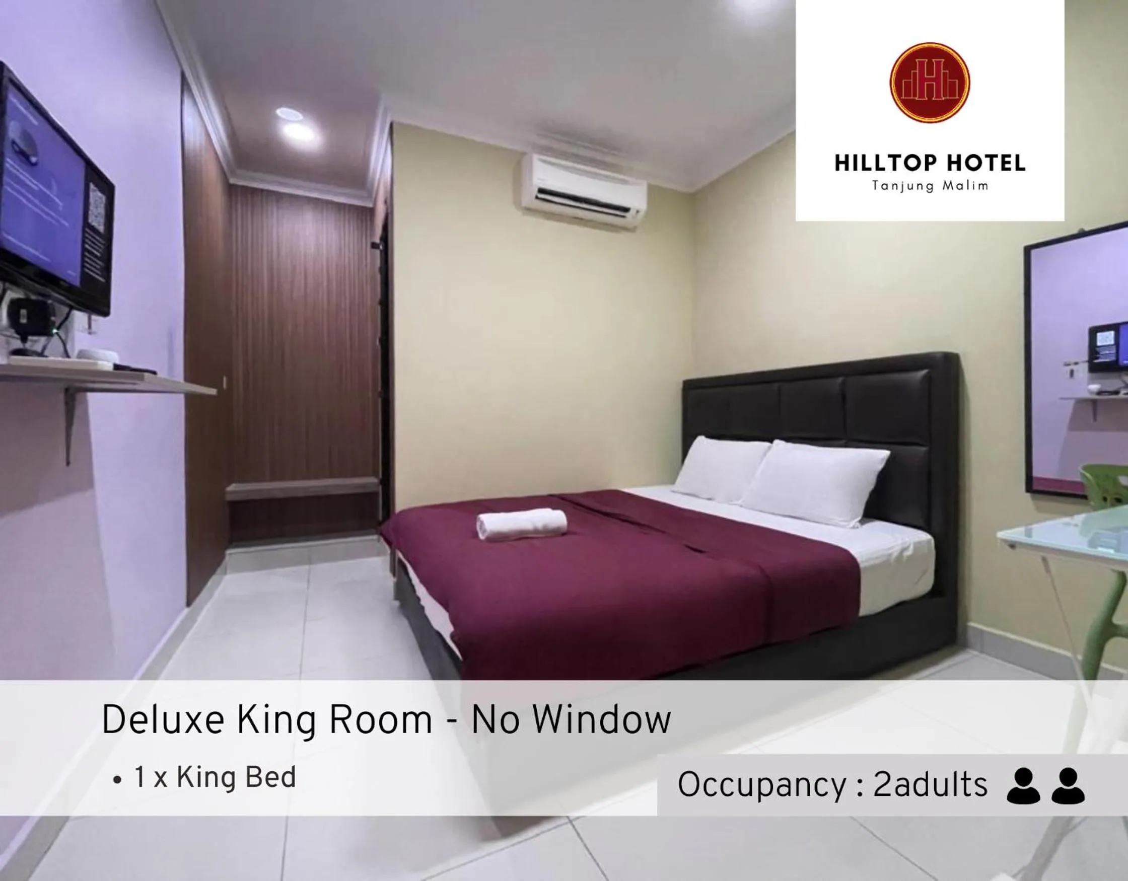 Bed in Hilltop Hotel Tanjung Malim