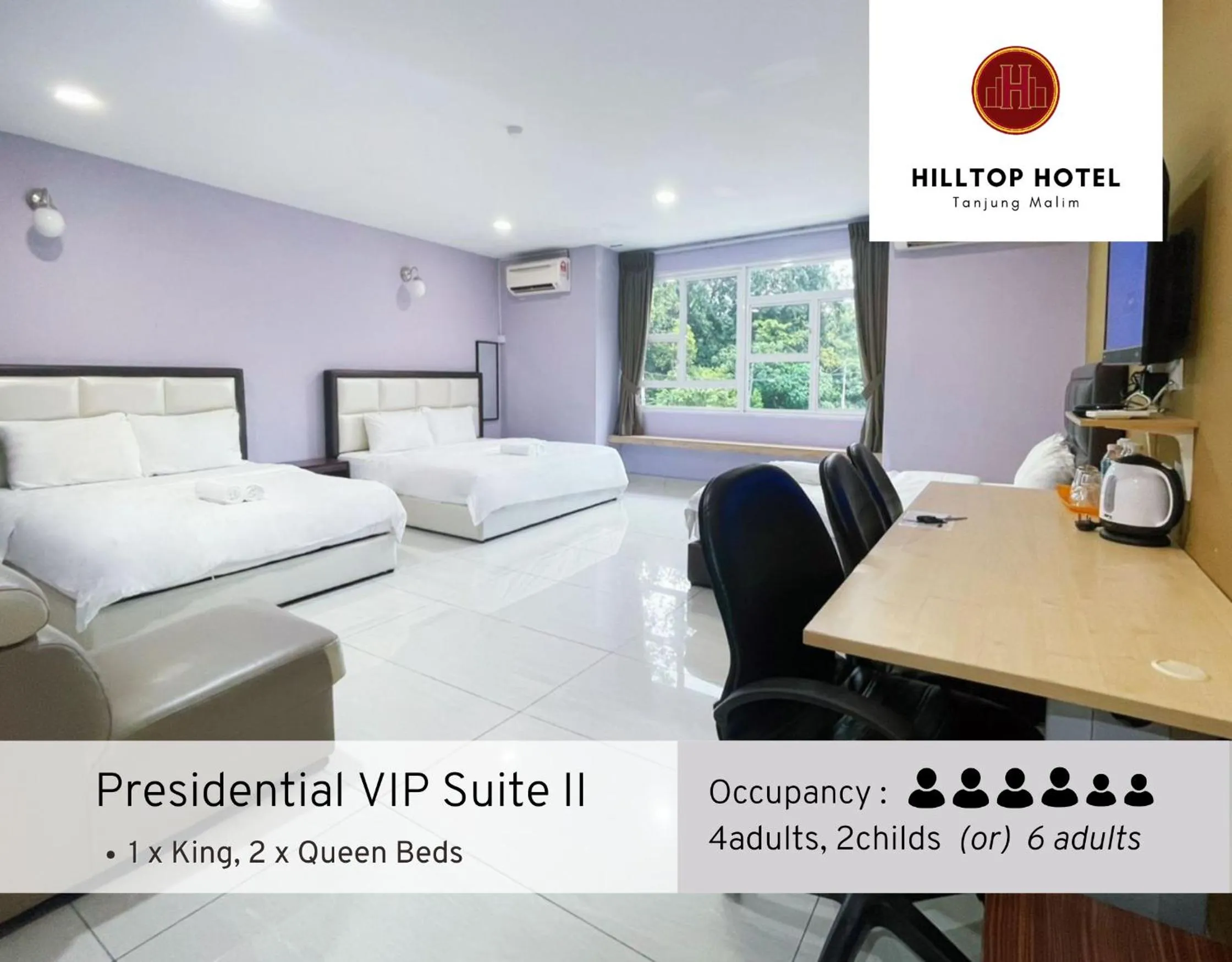 Bed in Hilltop Hotel Tanjung Malim