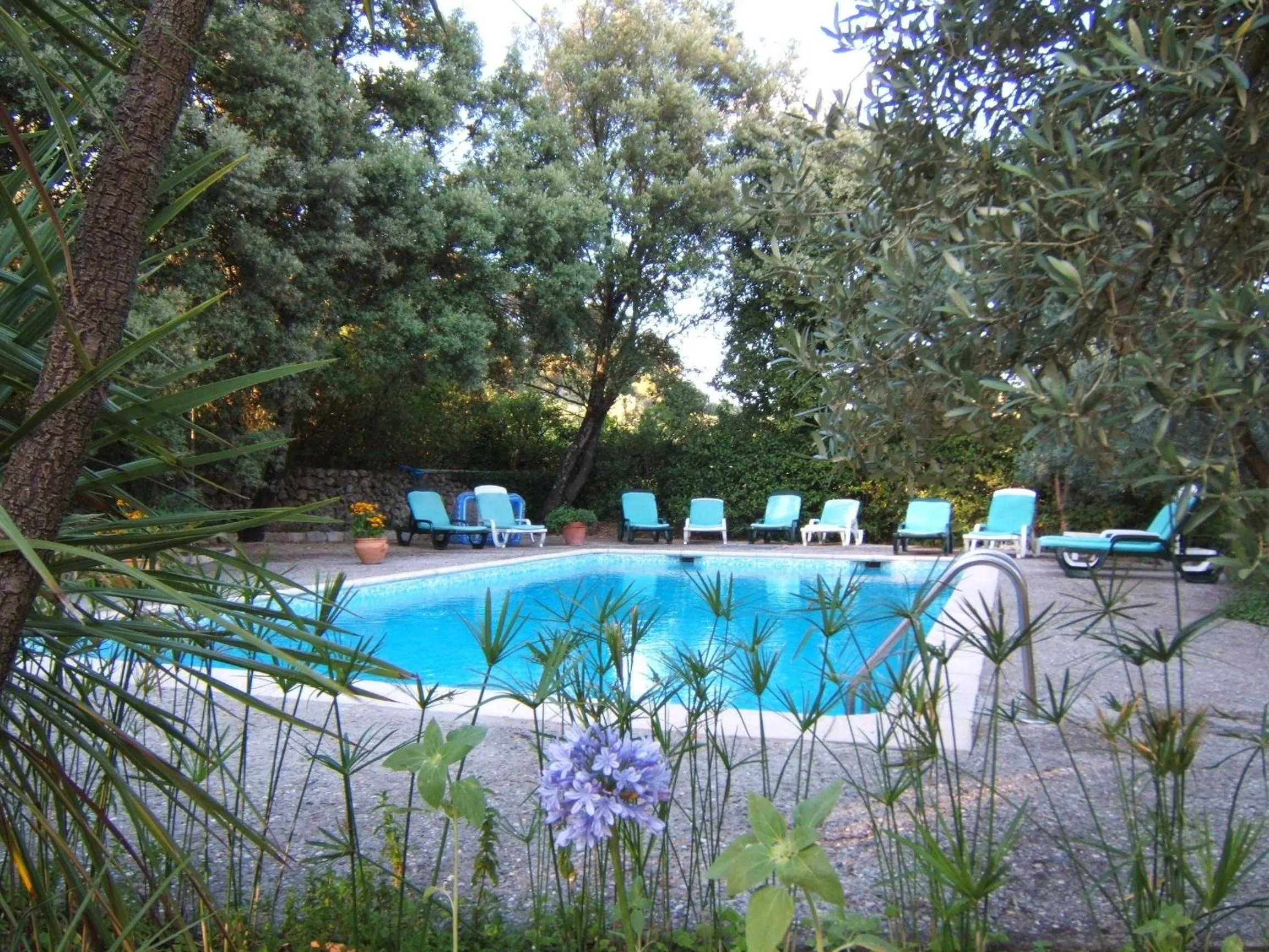 Pool view in La Radassière