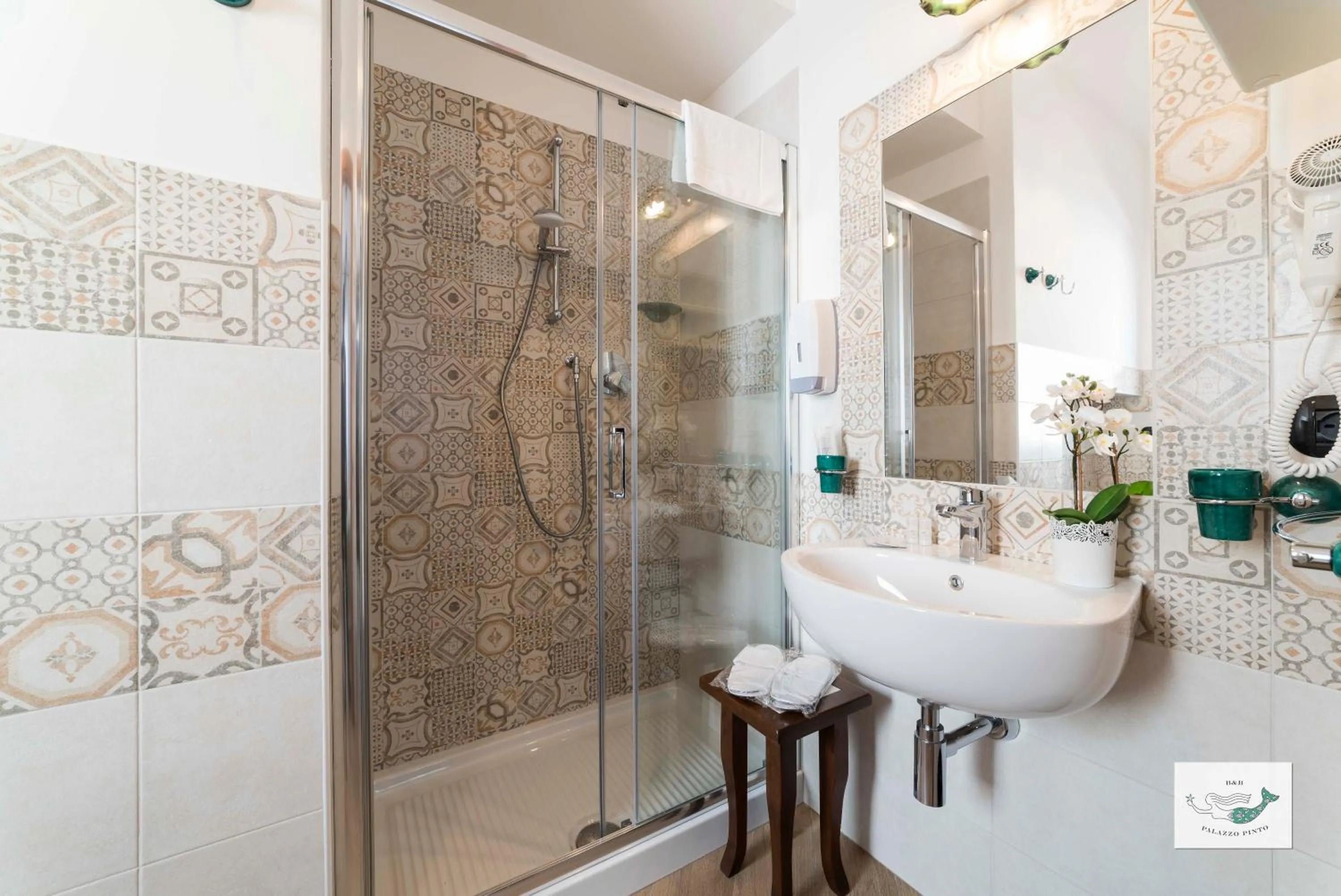 Shower in B&B Palazzo Pinto 2