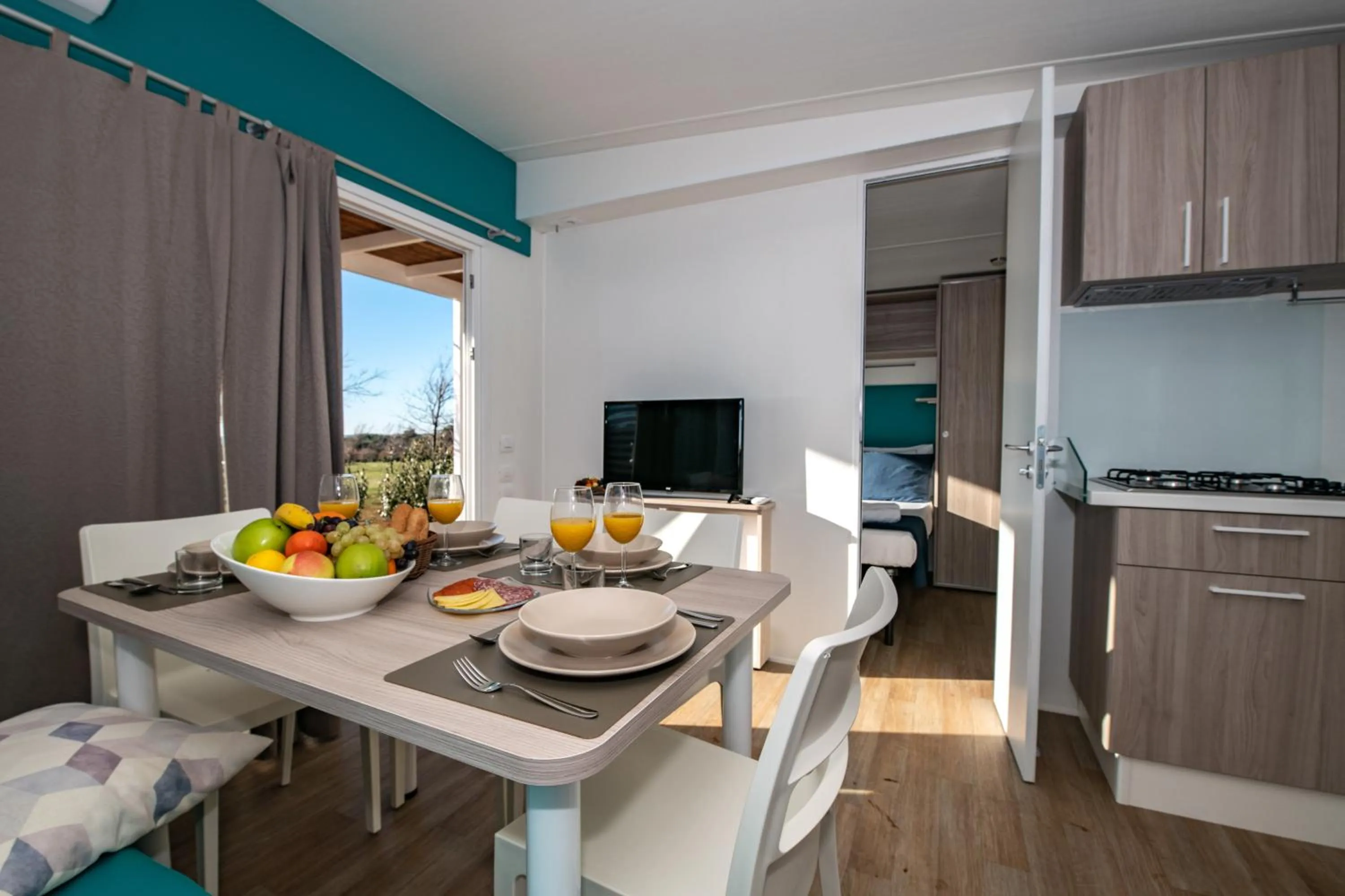 TV and multimedia in Arena Grand Kazela Camping Homes