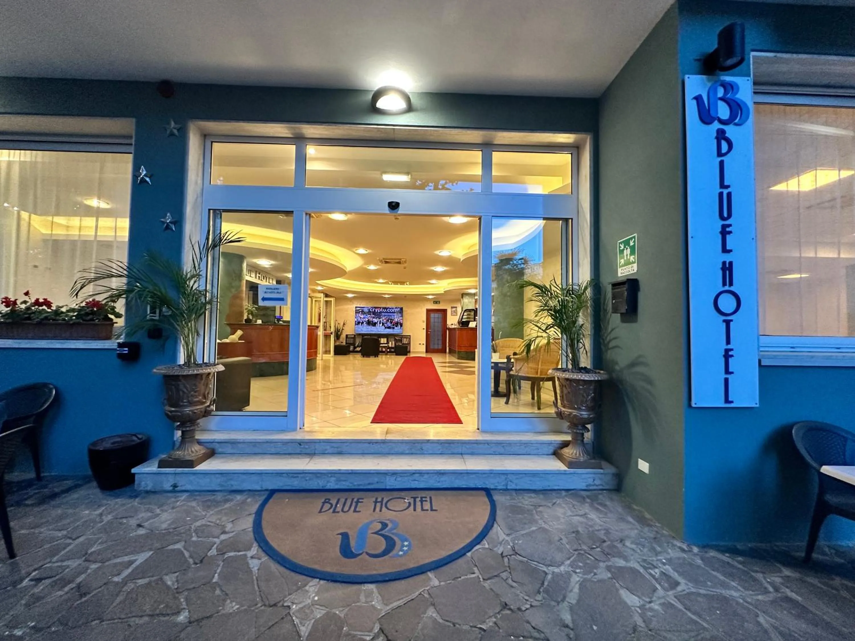 Property logo or sign in Blue Hotel