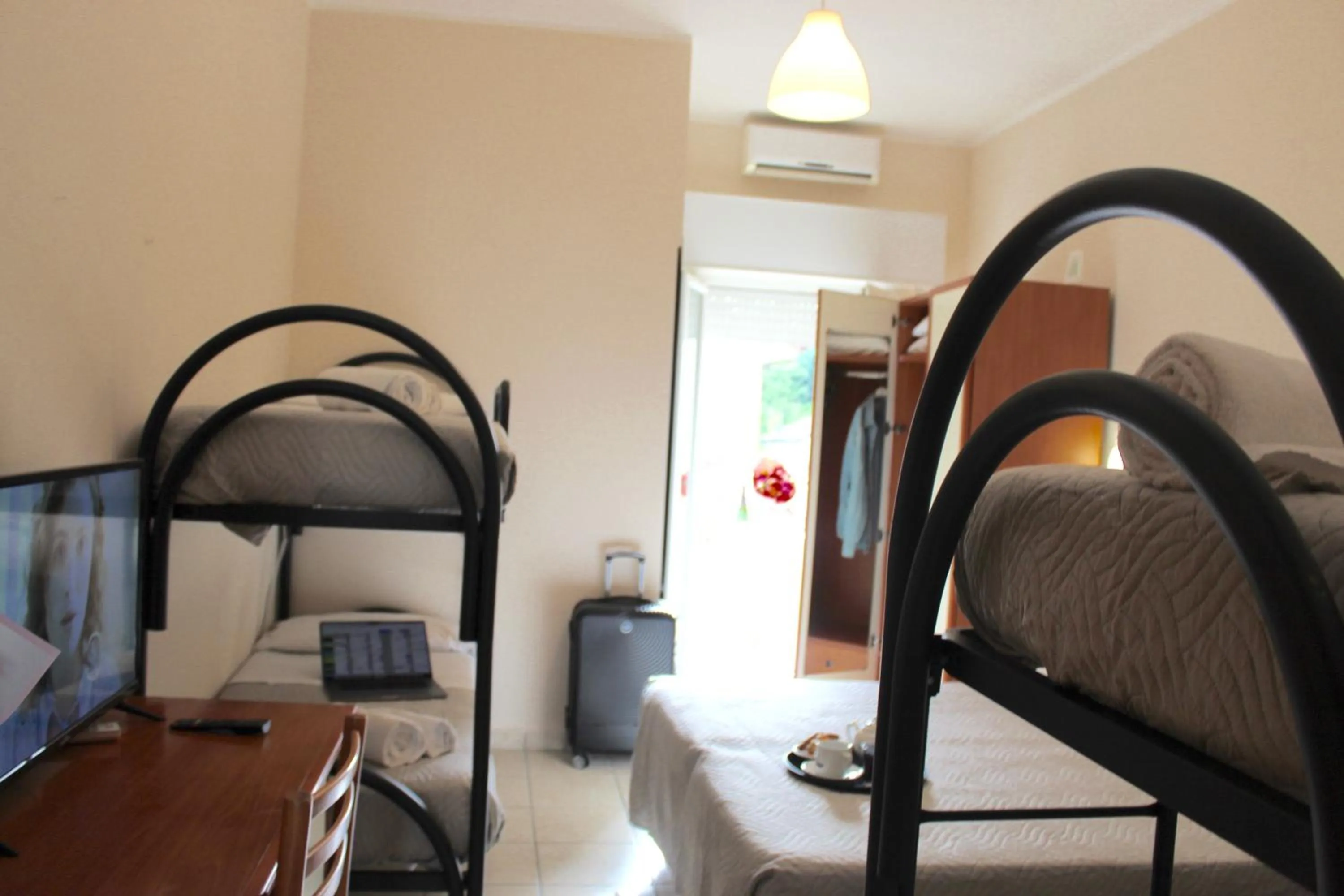 bunk bed, Bed in Blue Hotel