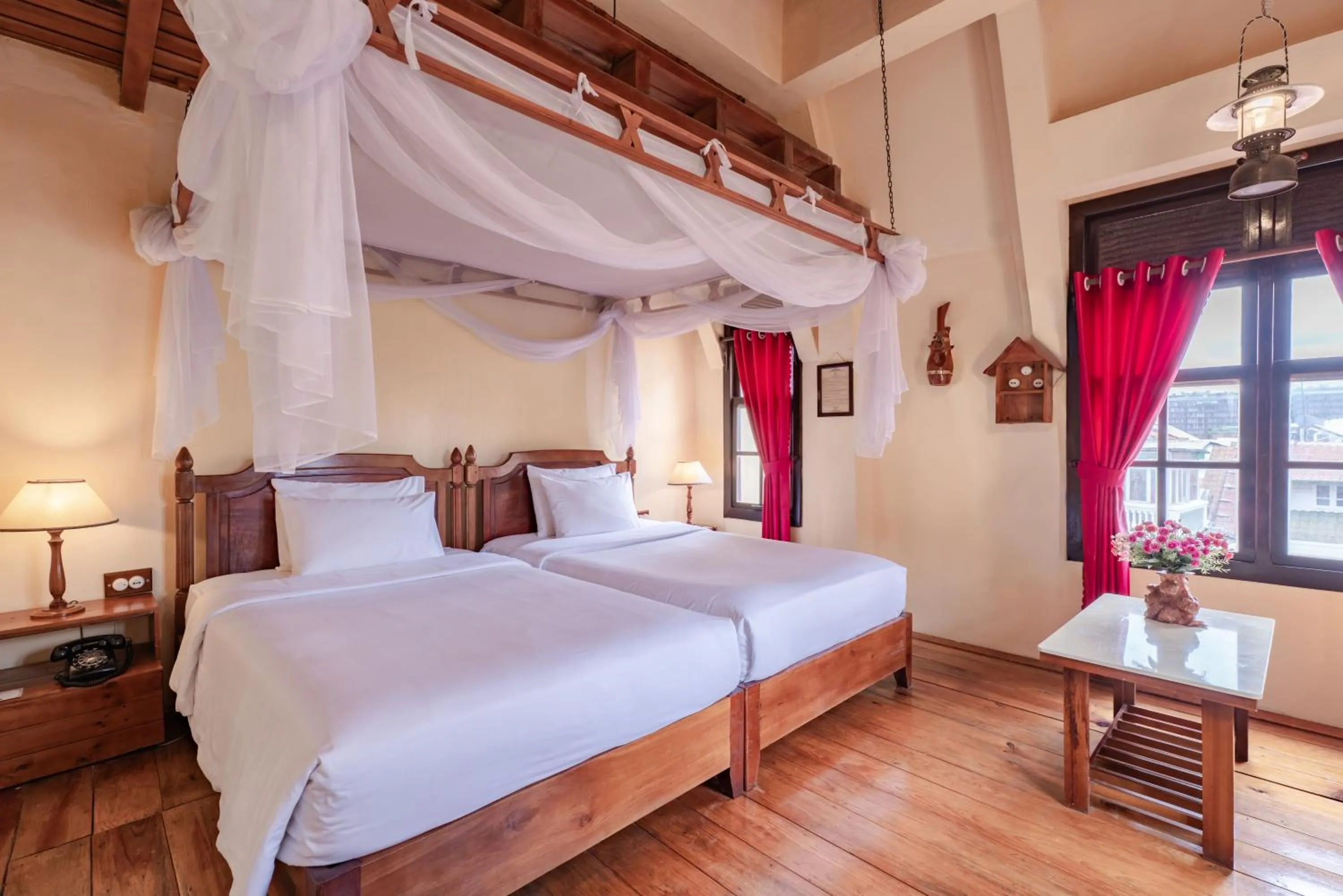 Bed in Saphir Dalat Hotel