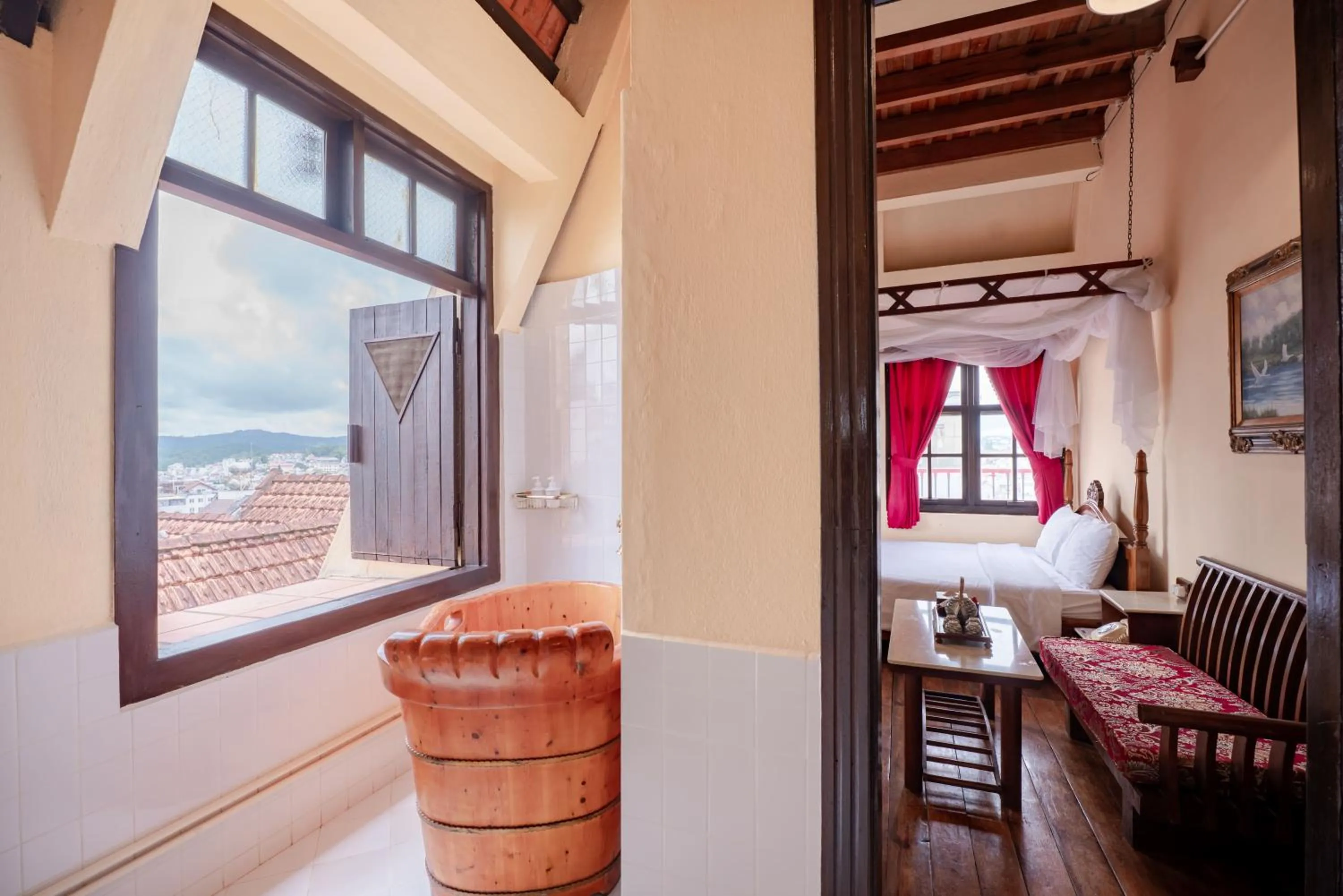 Bed in Saphir Dalat Hotel