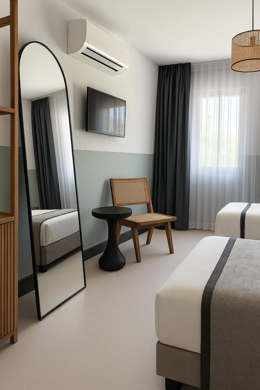 View (from property/room), Bed in Hotel Centro Bodrum