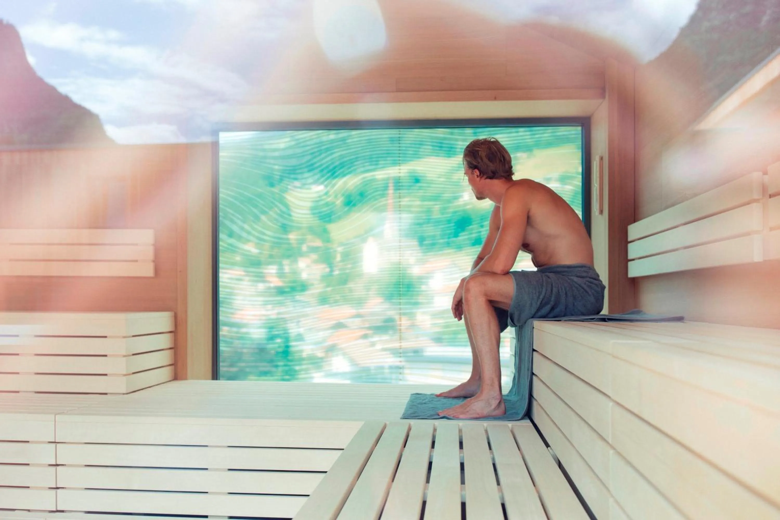Sauna in All-Suite Resort Ötztal
