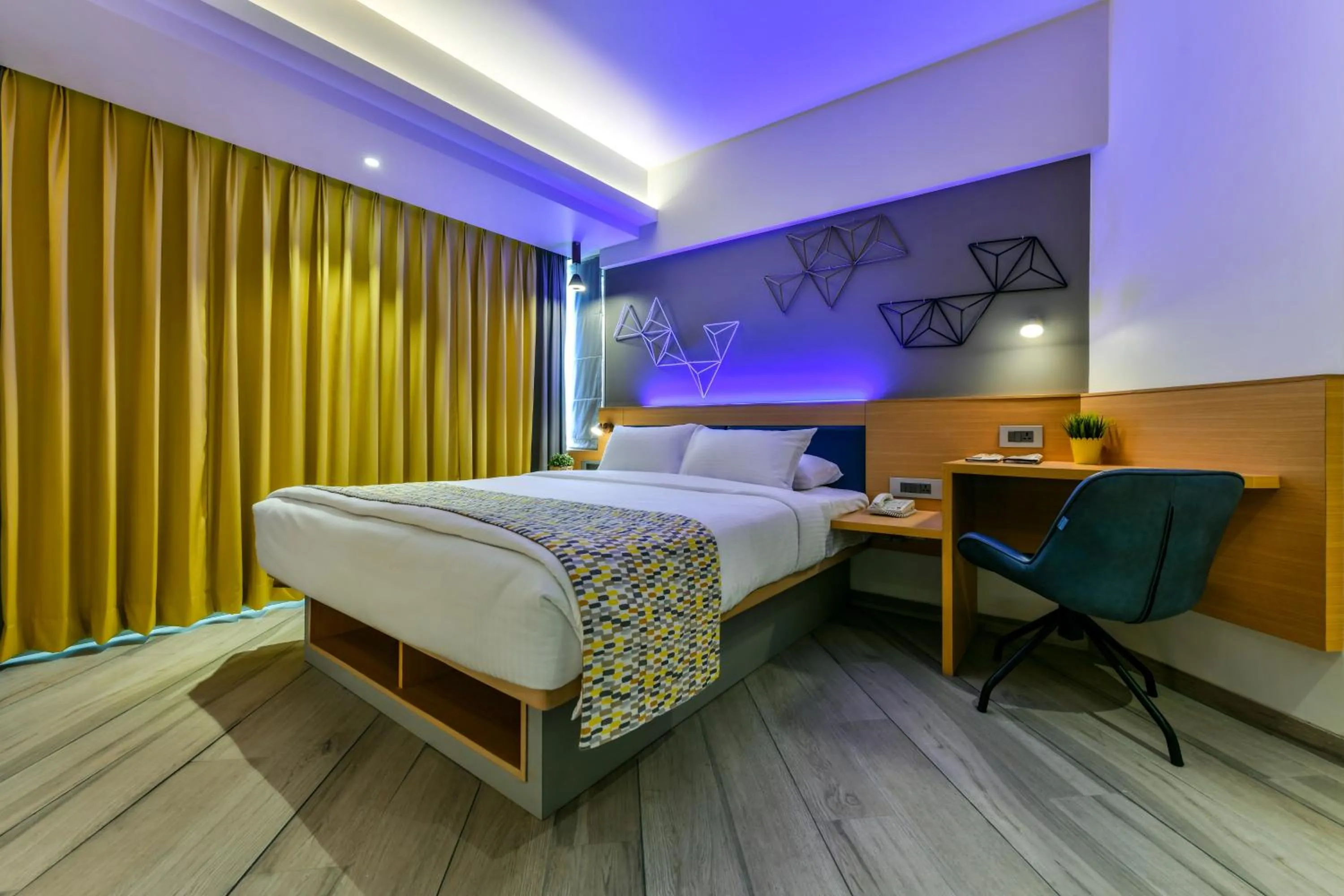 Photo of the whole room, Bed in Indie Stays, BKC