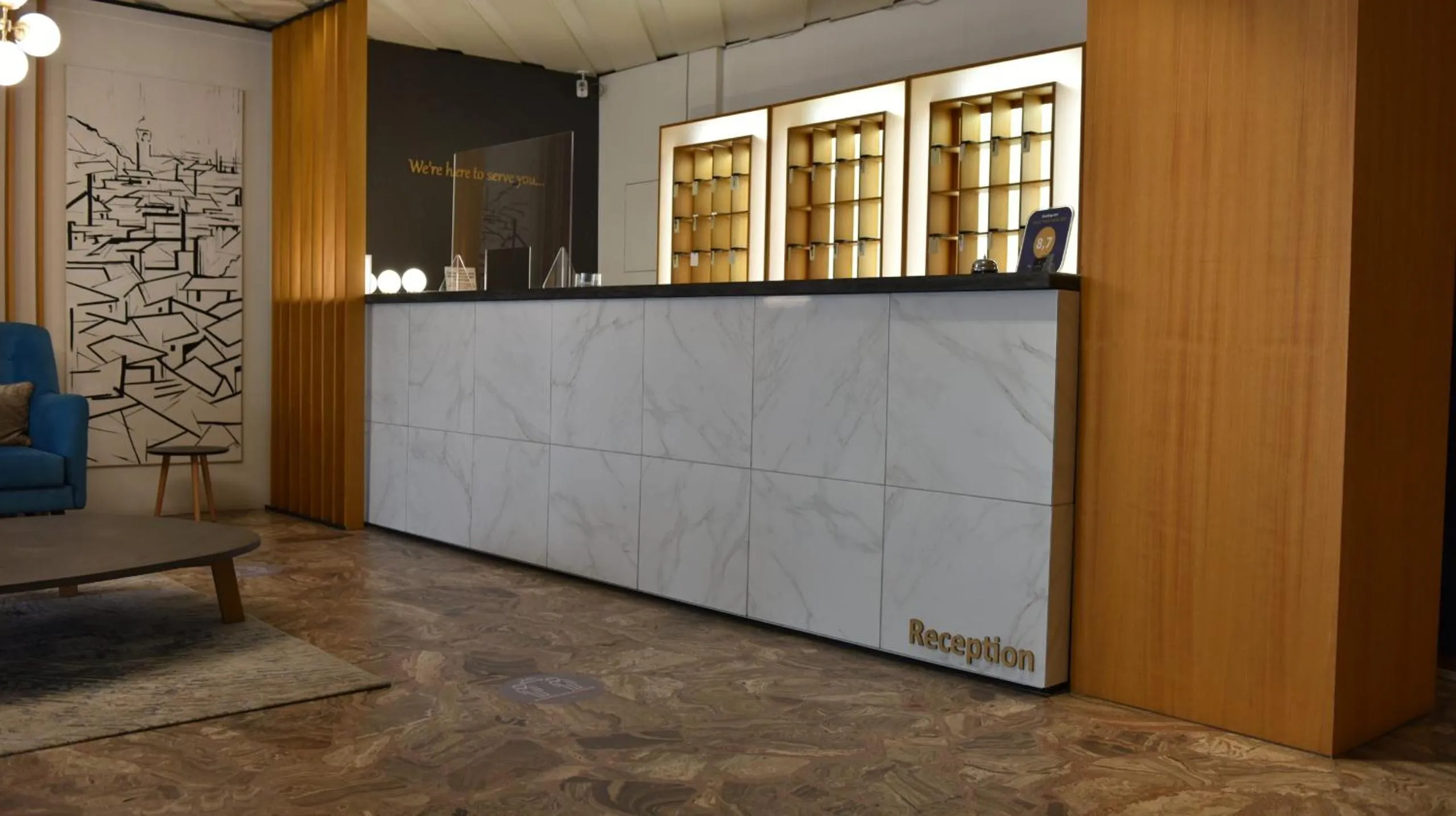 Lobby or reception in Hotel Xanthippion