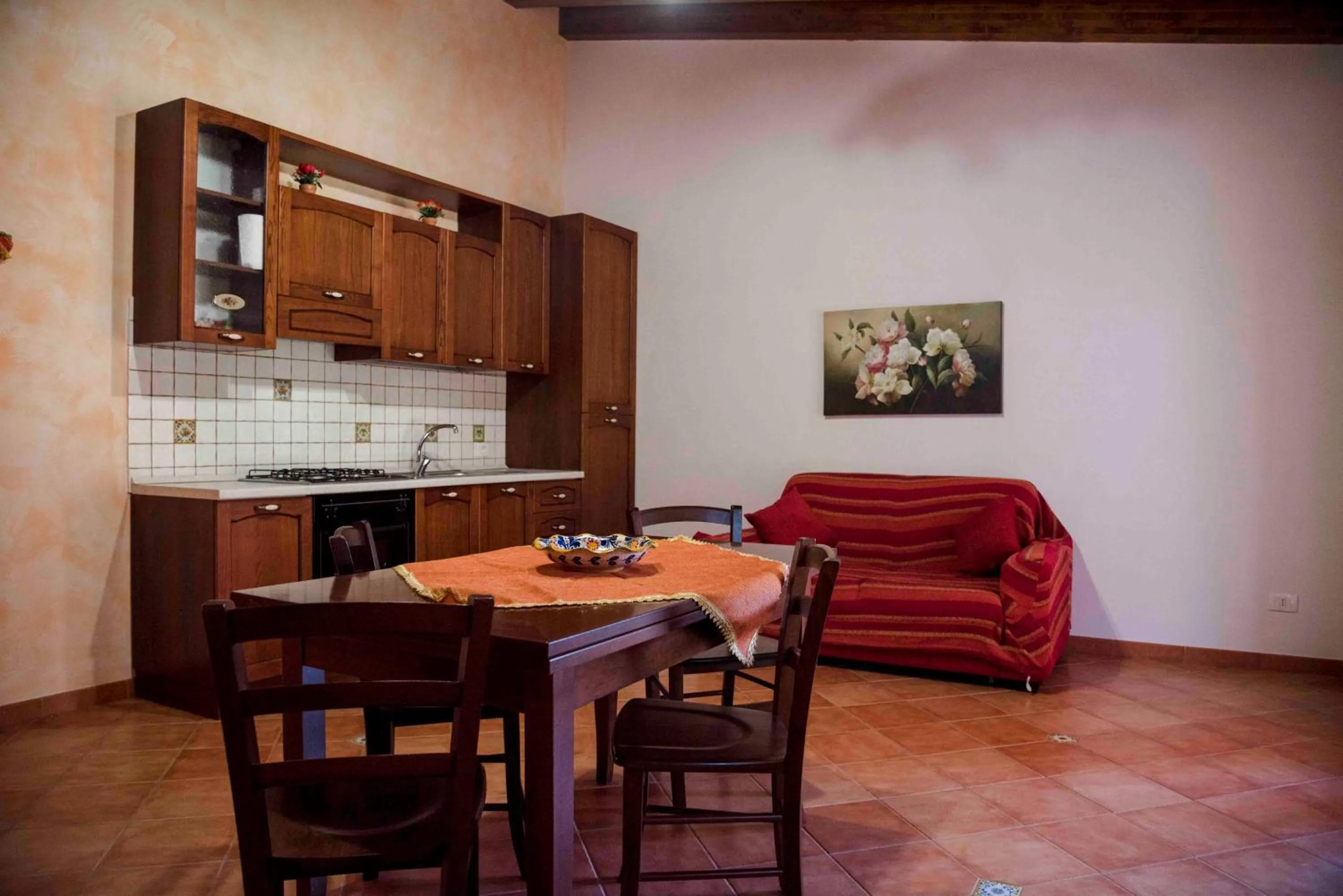 Dining Area in House surrounded by olive trees