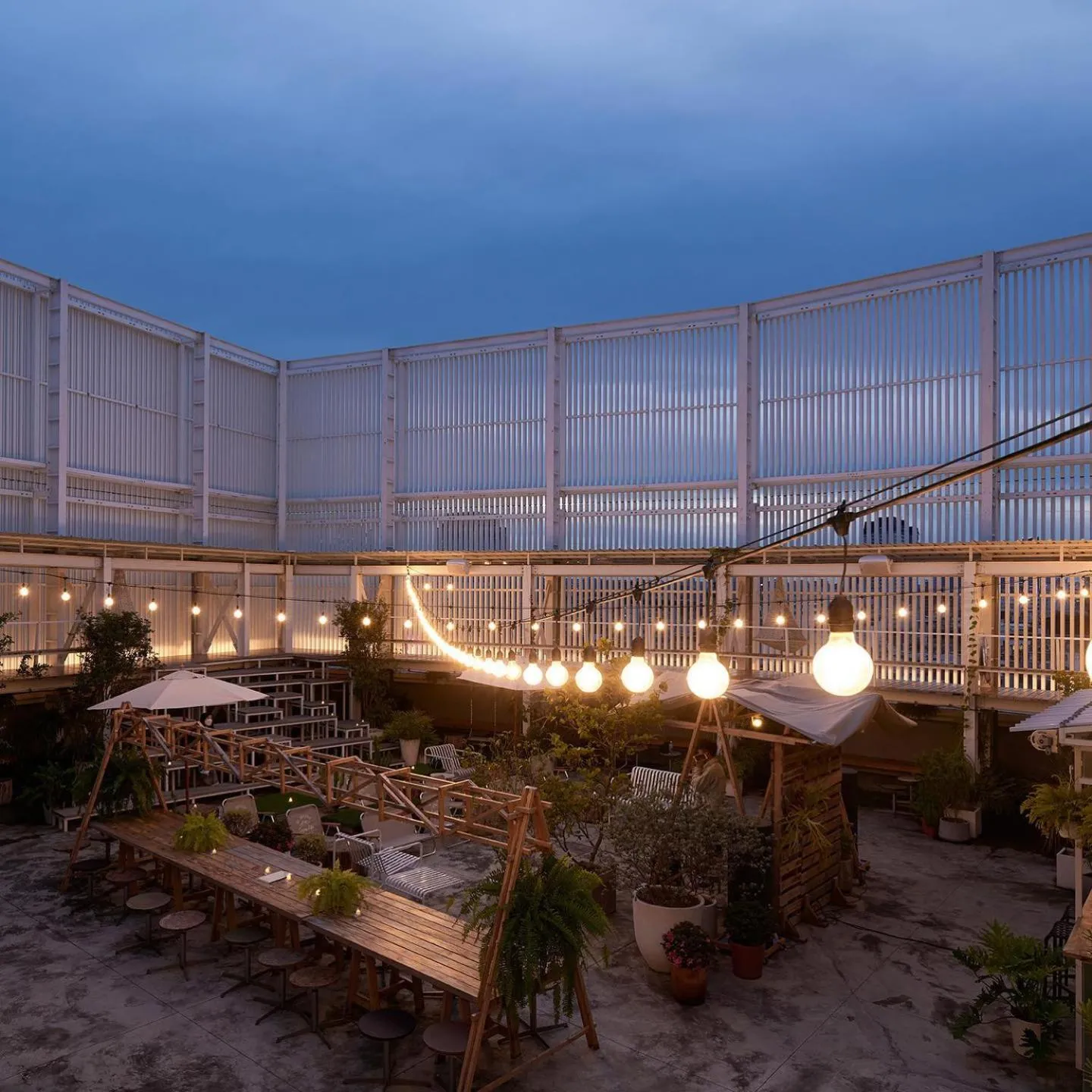 Balcony/Terrace in Norden Ruder Hostel Taichung