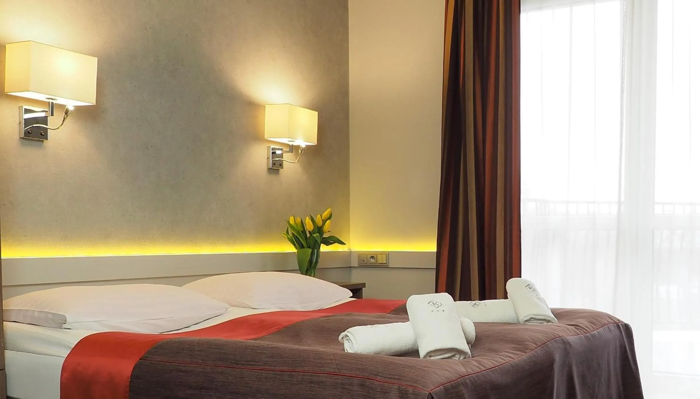 Bed in Hotel Konstancja