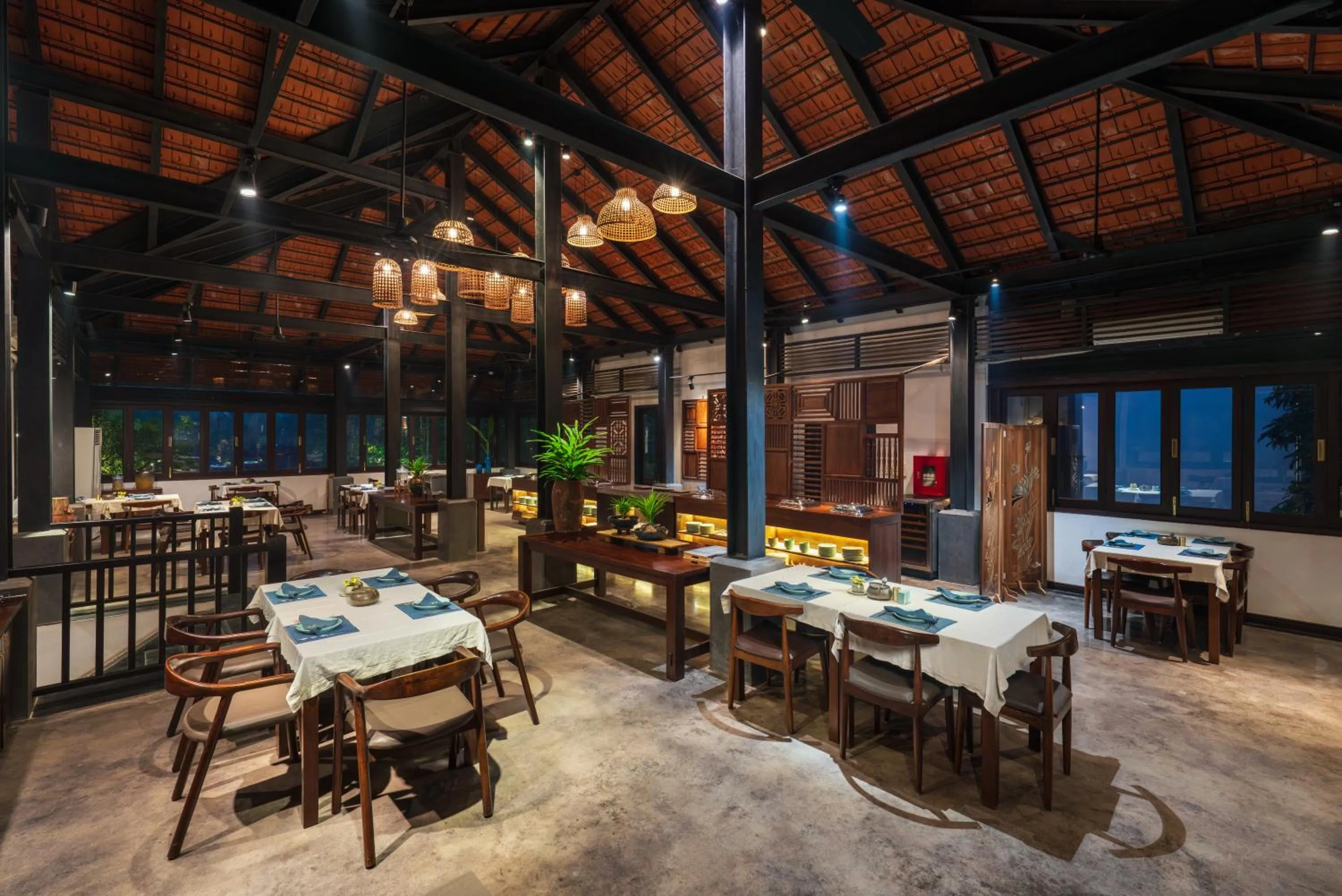 Seating area in Aravinda Resort Ninh Binh