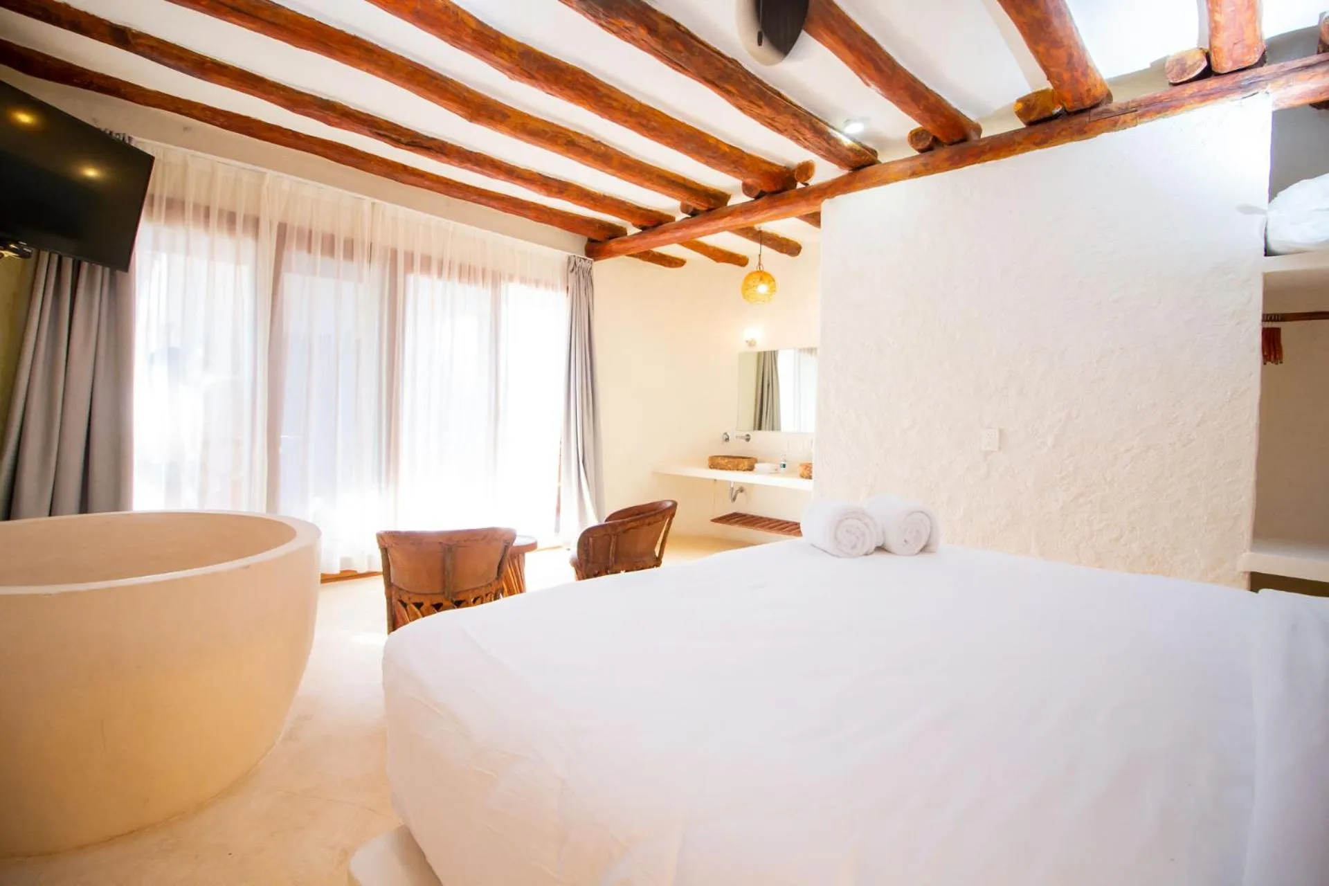 Bedroom, Bed in Soho Boutique Holbox - Adults Only