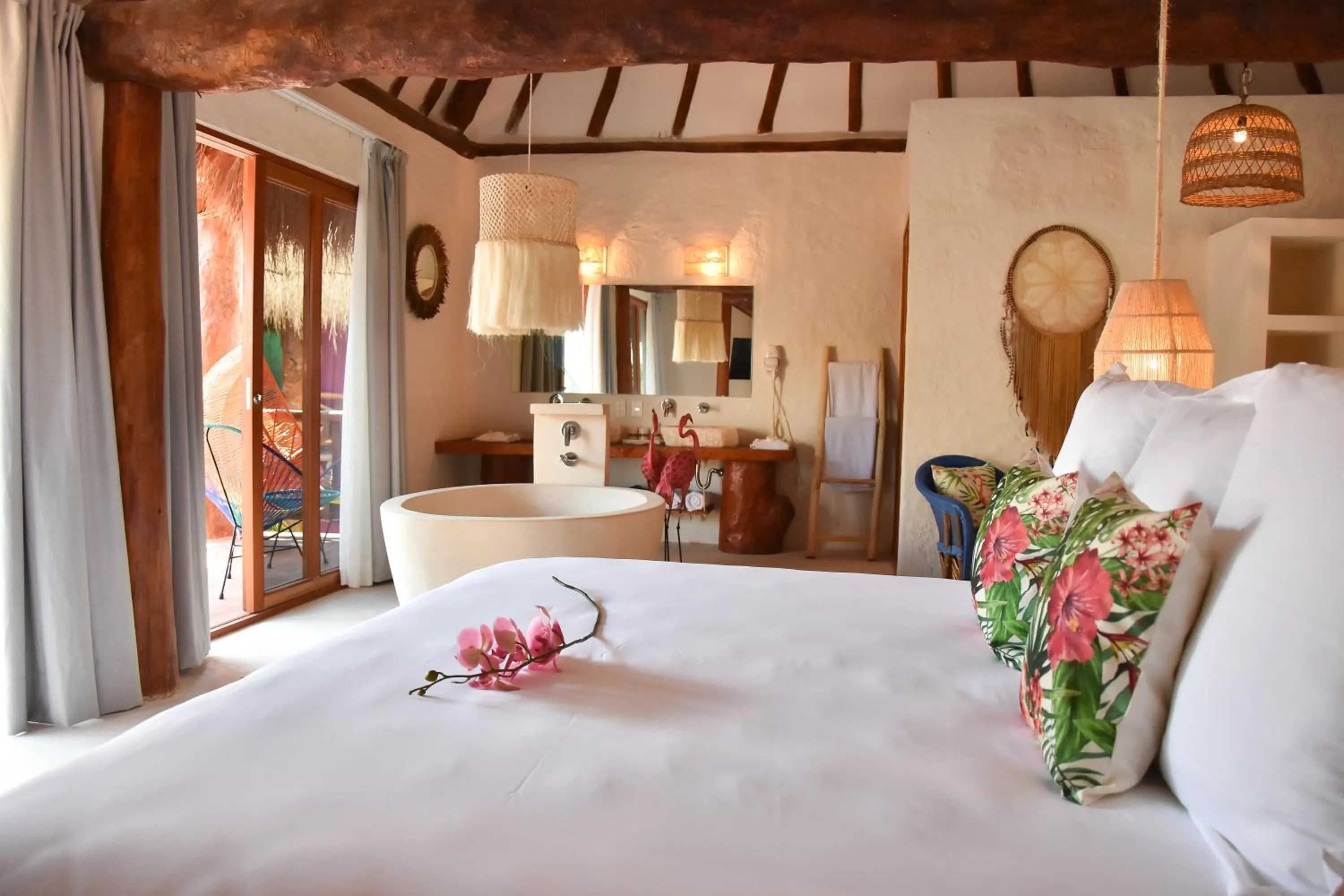 Bedroom, Bed in Soho Boutique Holbox - Adults Only