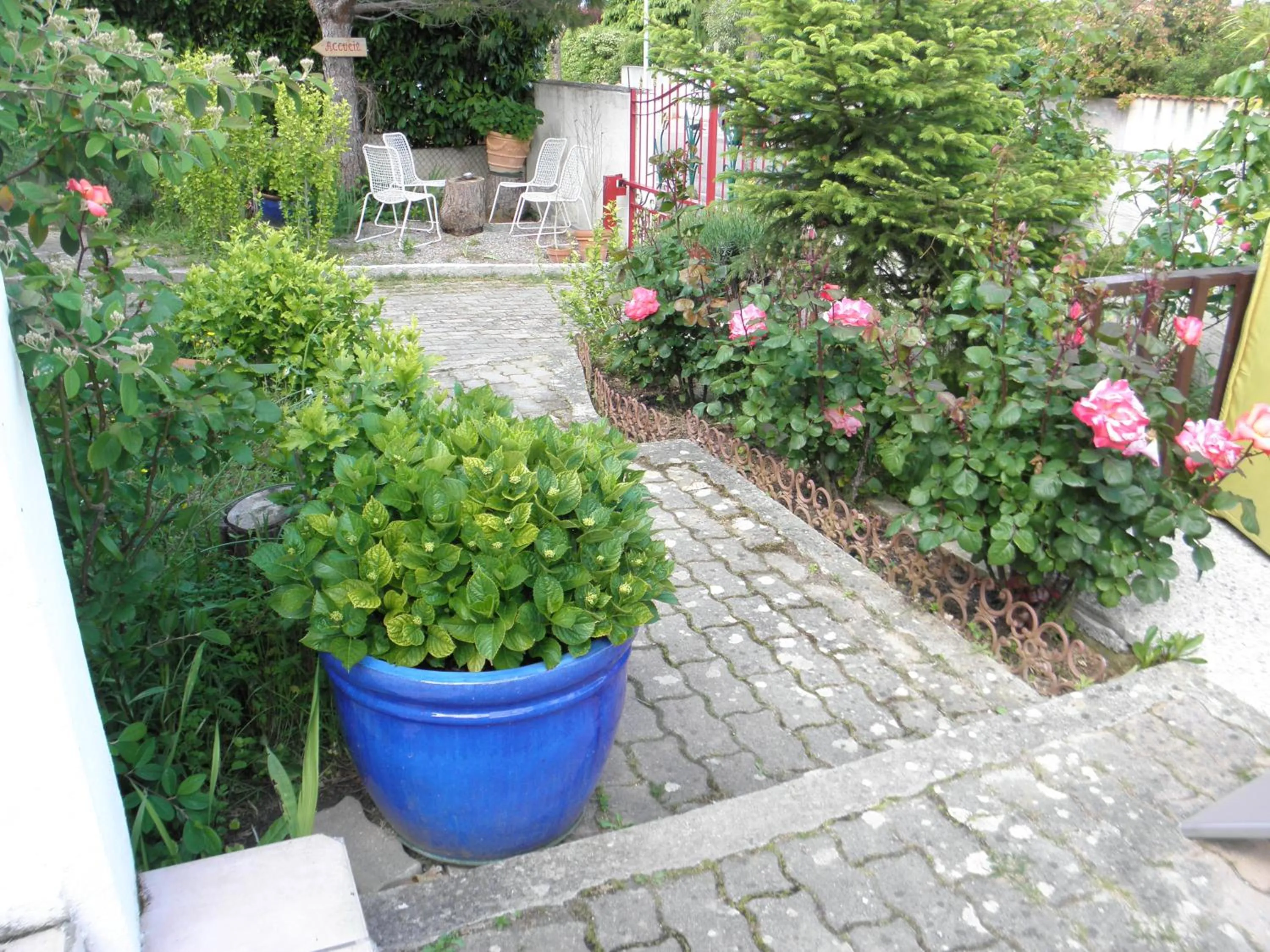 Garden view in Bed & Breakfast Le Beauséjour