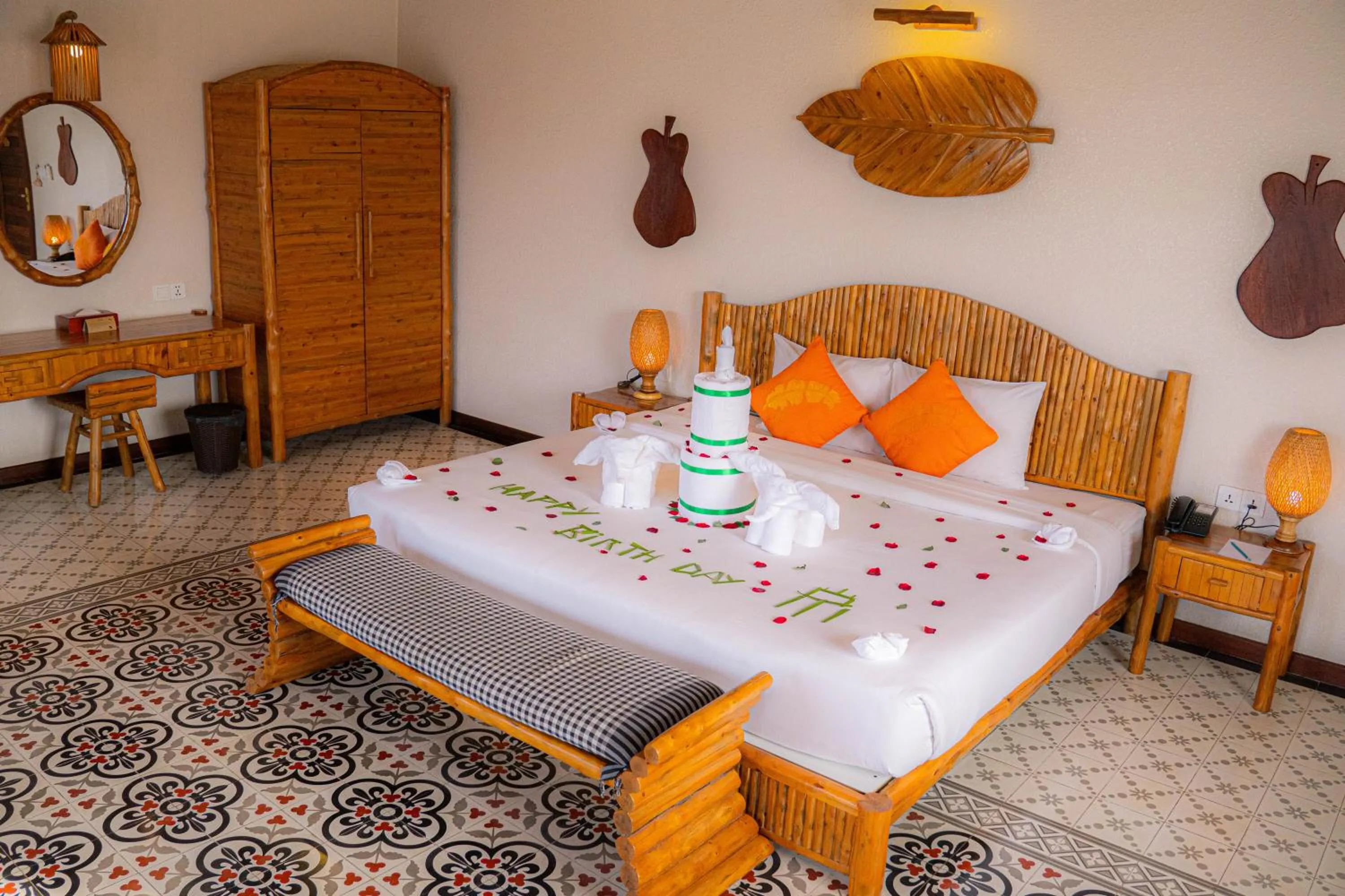 Bed in Can Tho Ecolodge