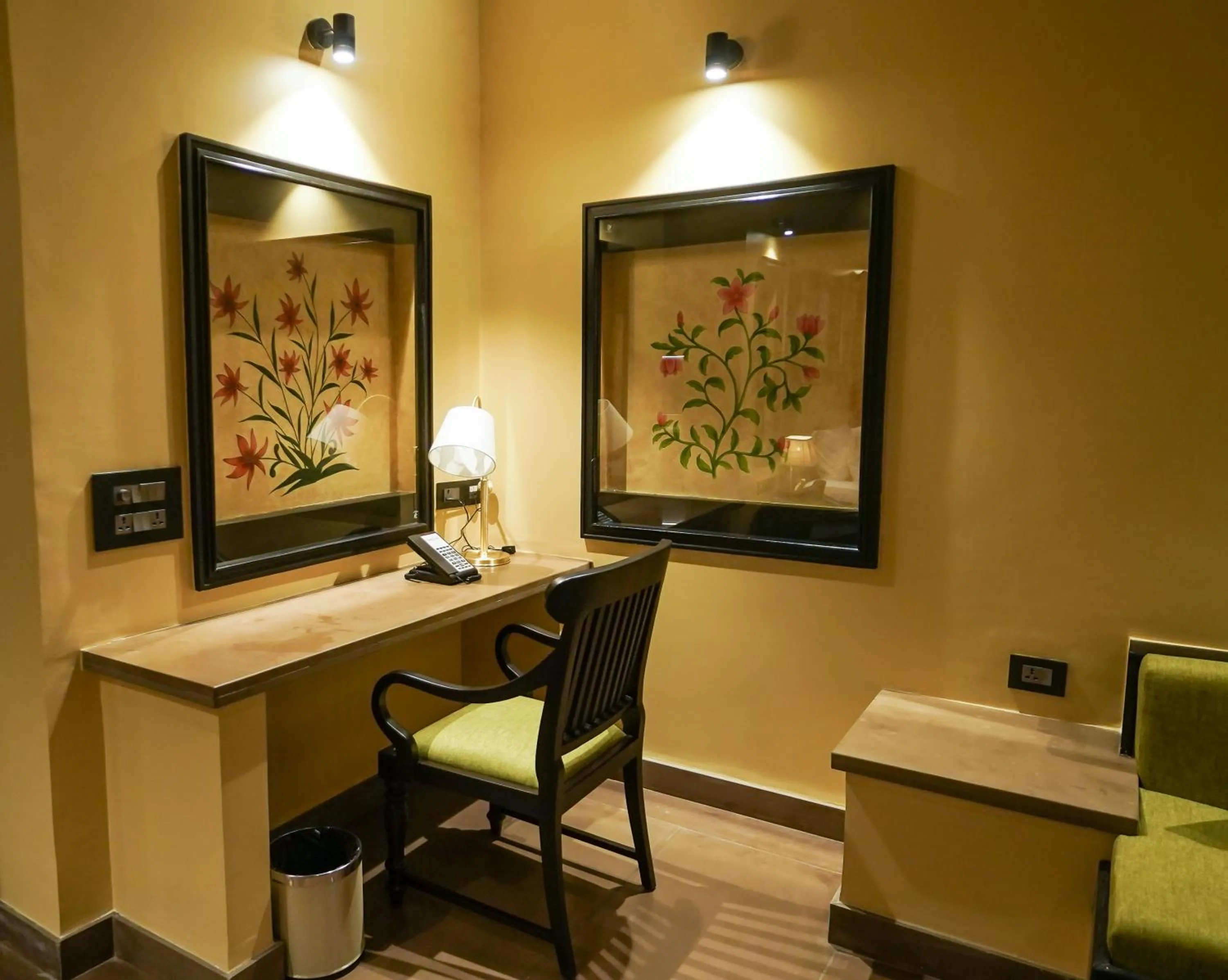 Seating area in AamaGhati Wildlife Resort, Ranthambore