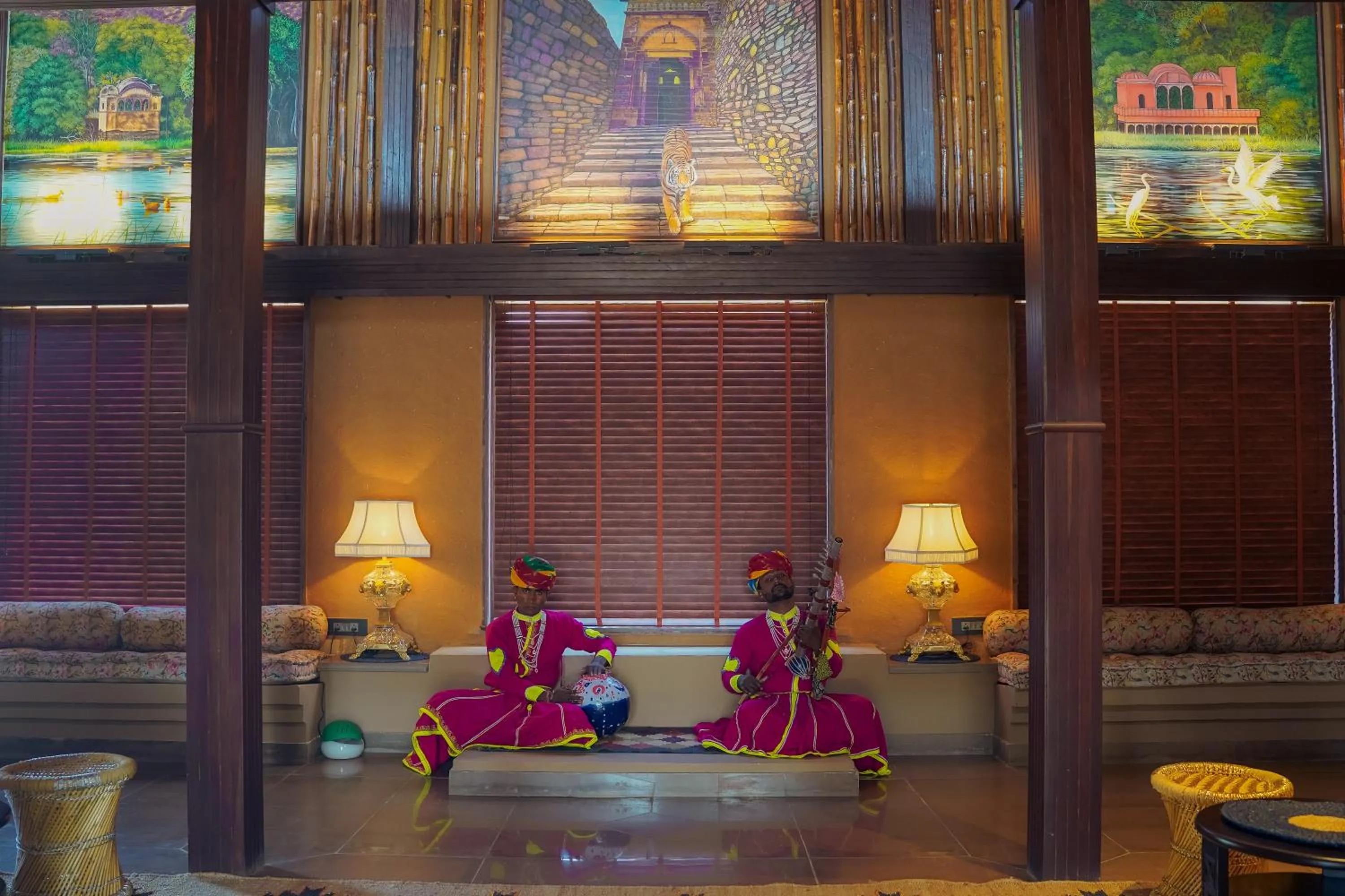 Lobby or reception in AamaGhati Wildlife Resort, Ranthambore