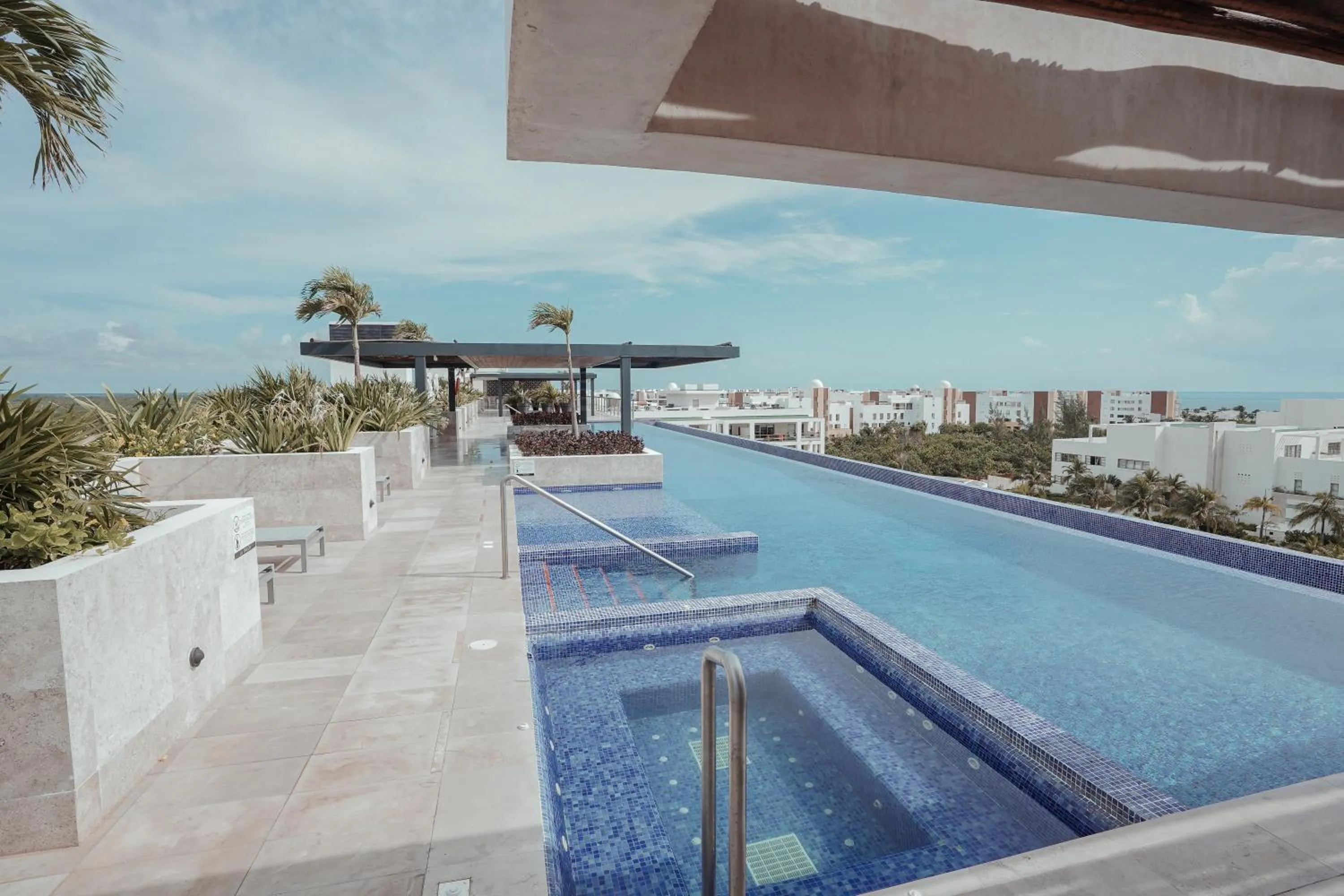 Swimming pool in La Amada condo with Marina View