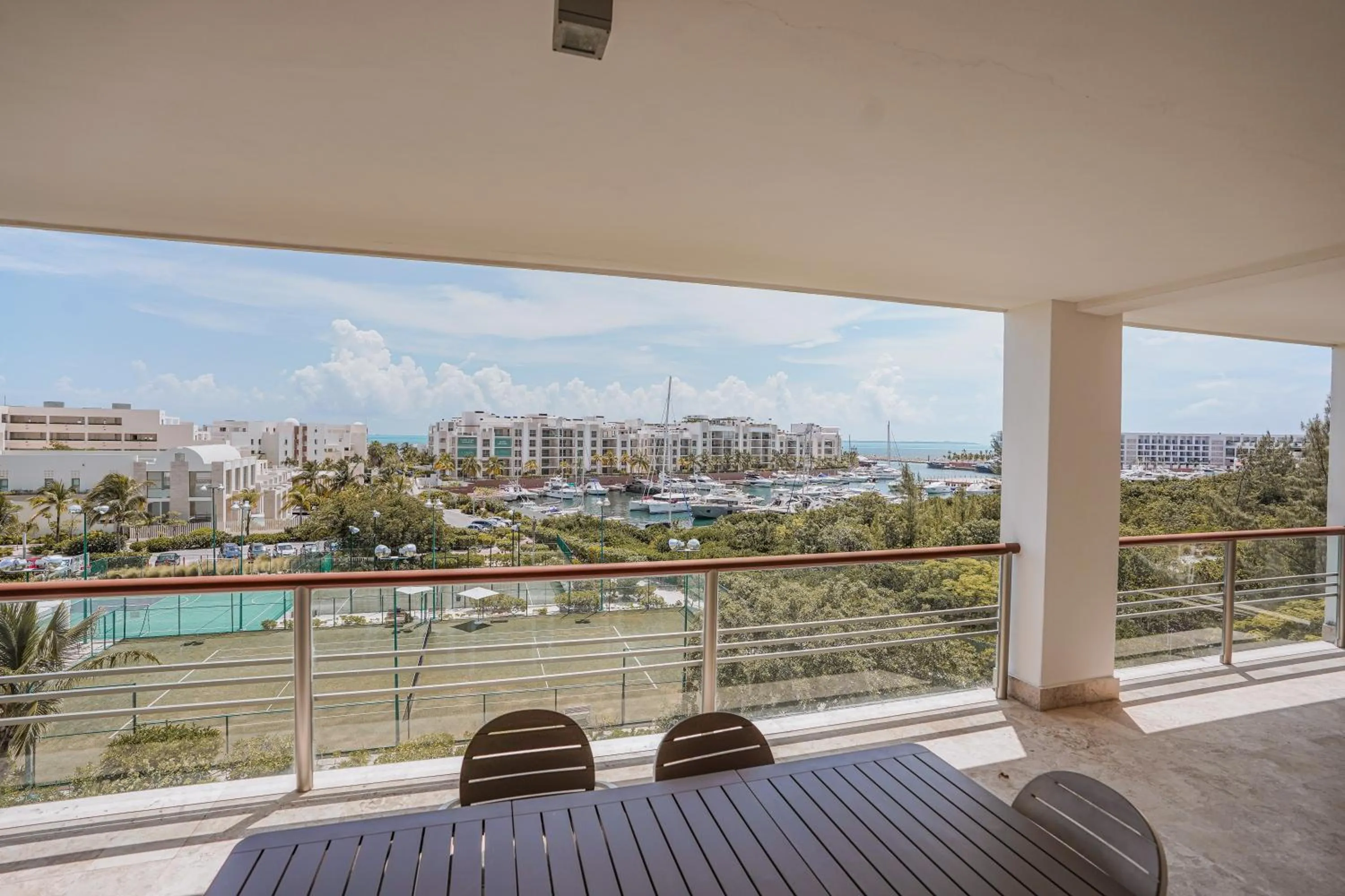 Balcony/Terrace in La Amada condo with Marina View