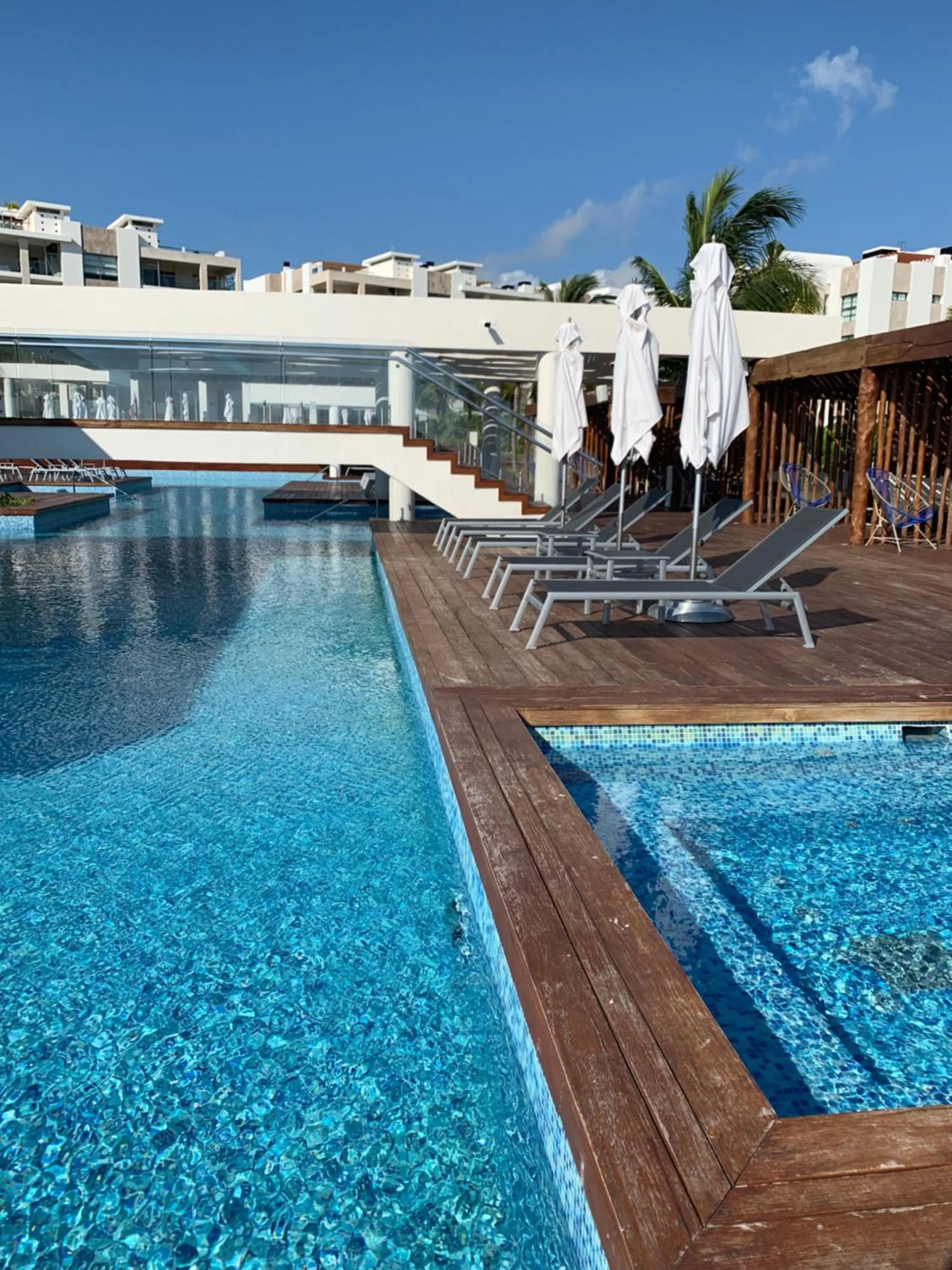 Swimming pool in La Amada condo with Marina View