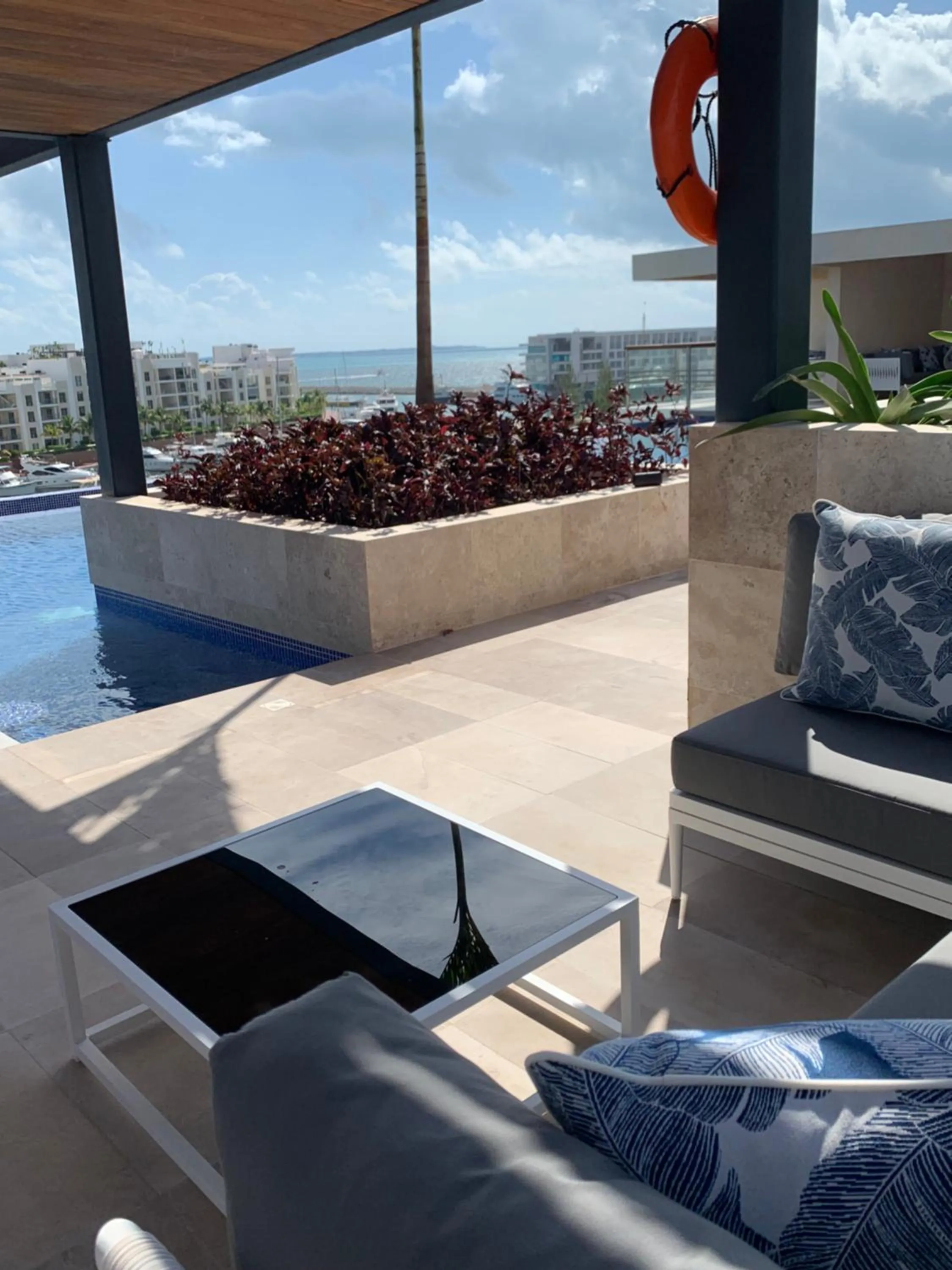 Balcony/Terrace in La Amada condo with Marina View