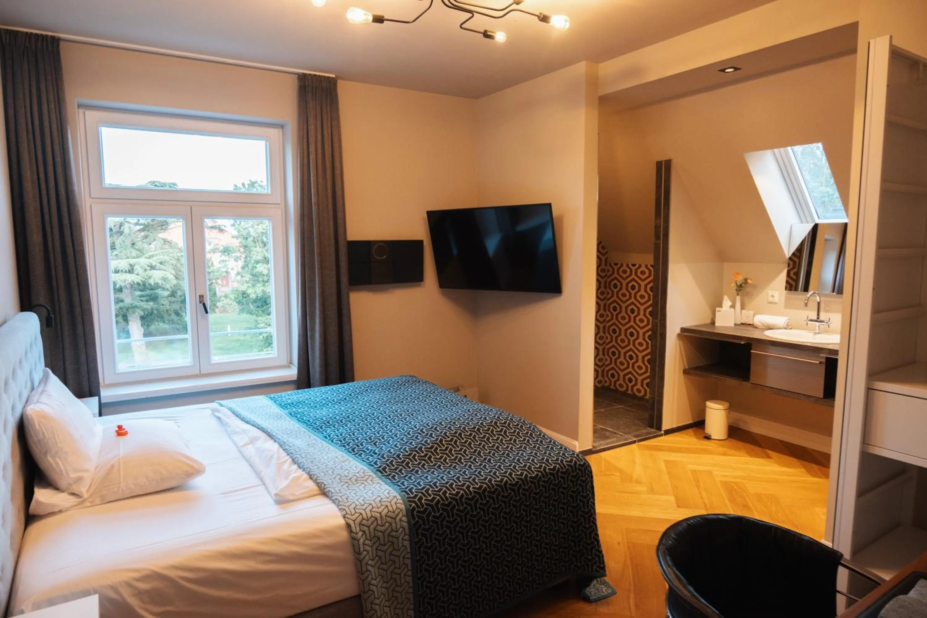 Bed in Villa Glanzstoff