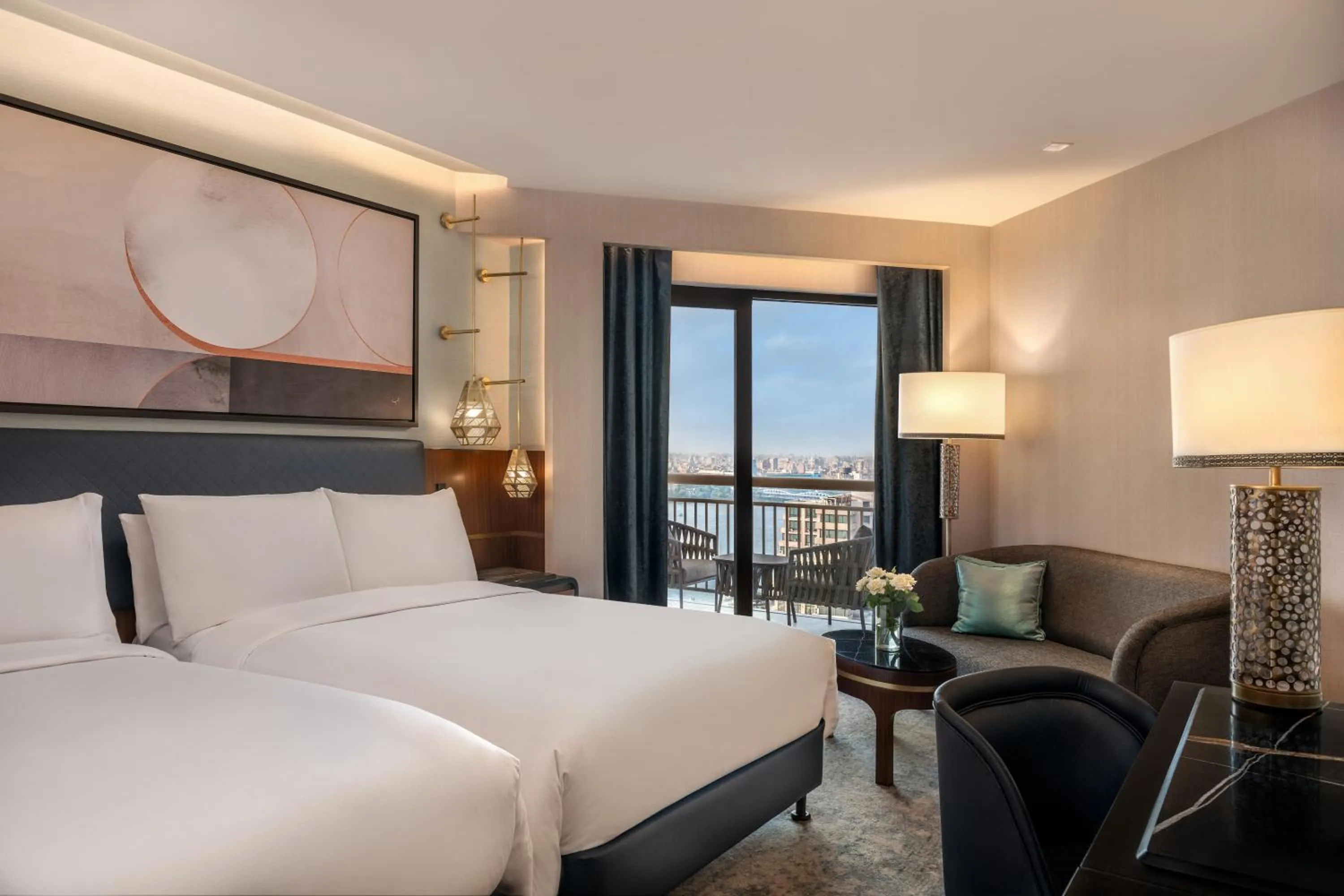 Bed in Conrad Cairo Hotel & Casino