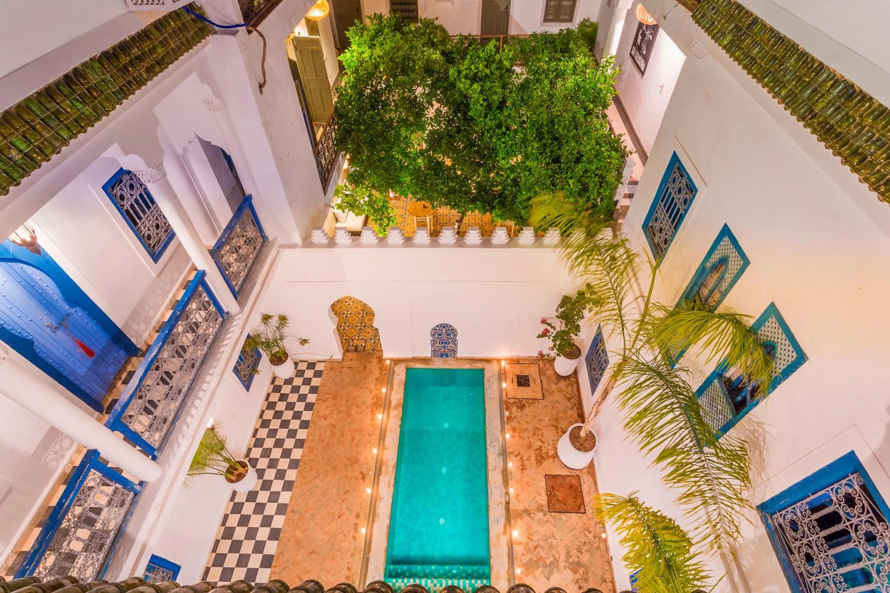 Bird's eye view in Riad Chamali
