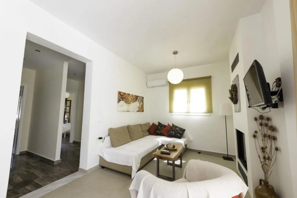 Bed in Miltiadis Apartments Spiti Miltiadis